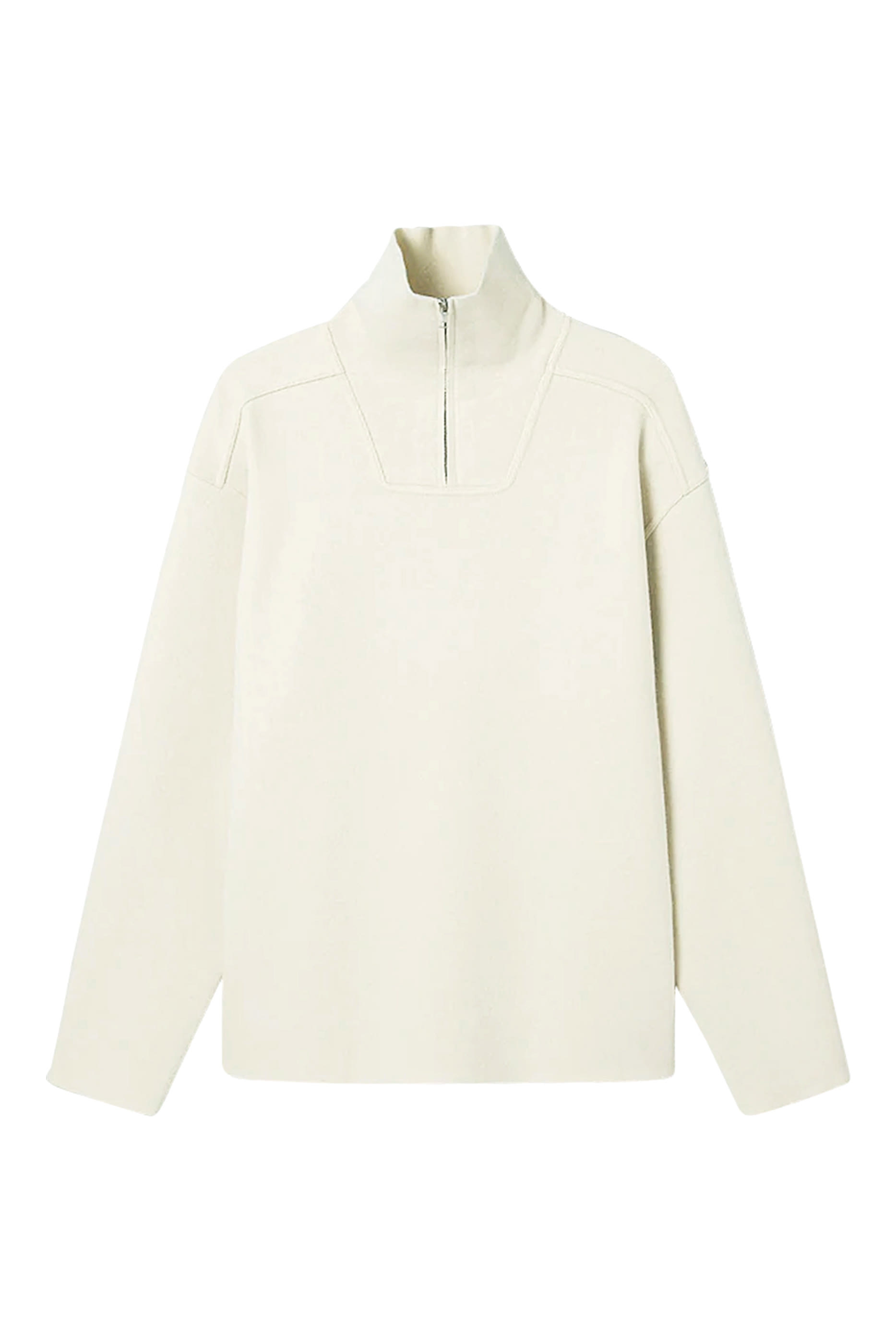 كنزة نسيج مضلع صوف ميلانو ثقيل