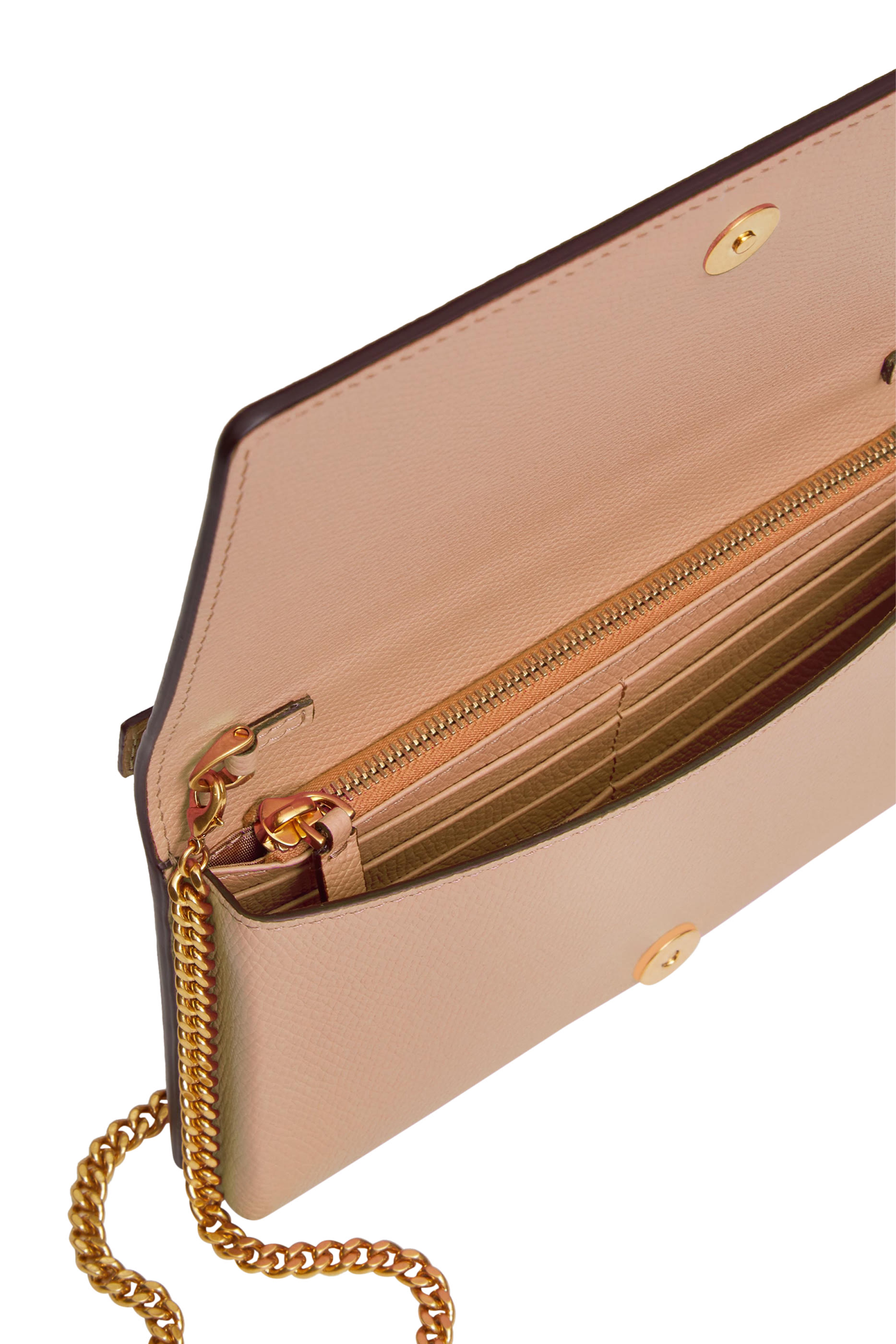 محفظة فالنتينو غارافي جلد عجل بارز الملمس بشعار الماركة