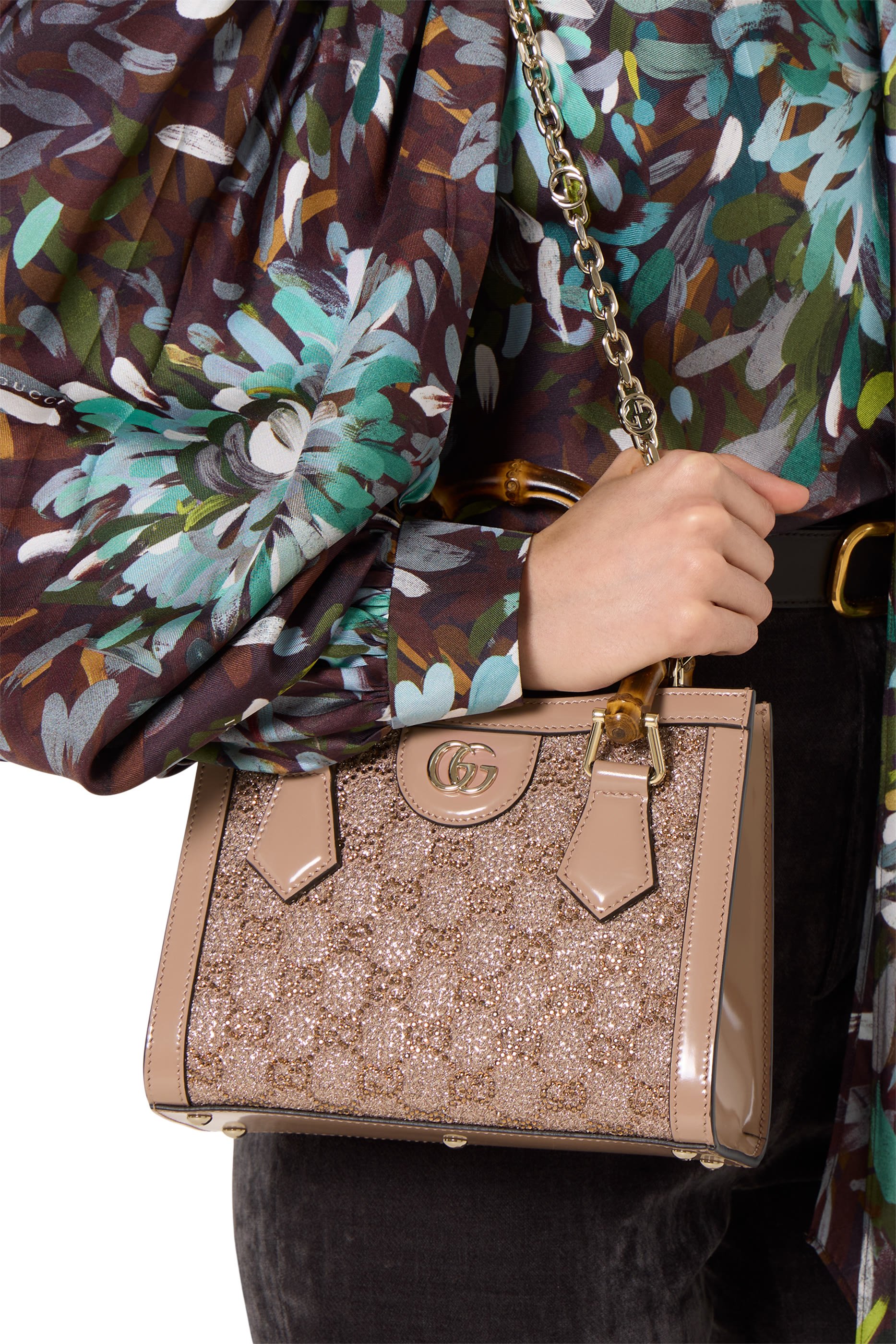 حقيبة يد ديانا صغيرة بكريستال