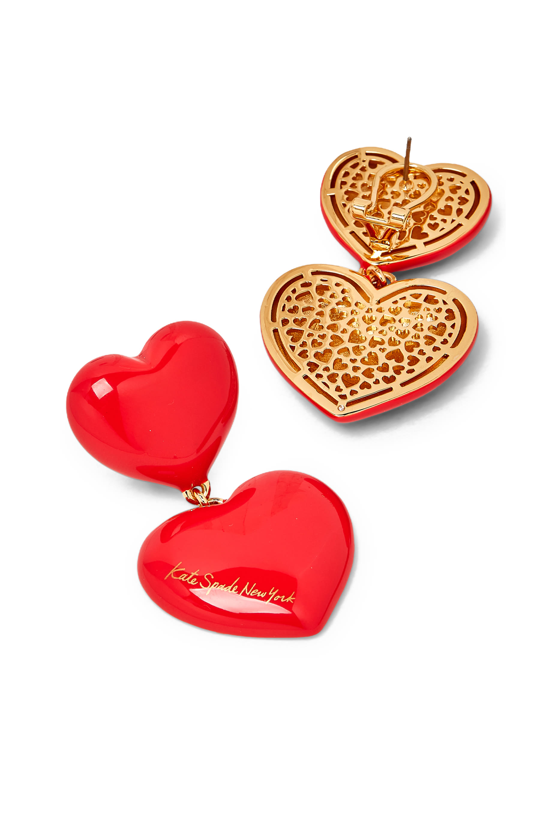 أقراط هارت يو بتصميم مزدوج متدلي