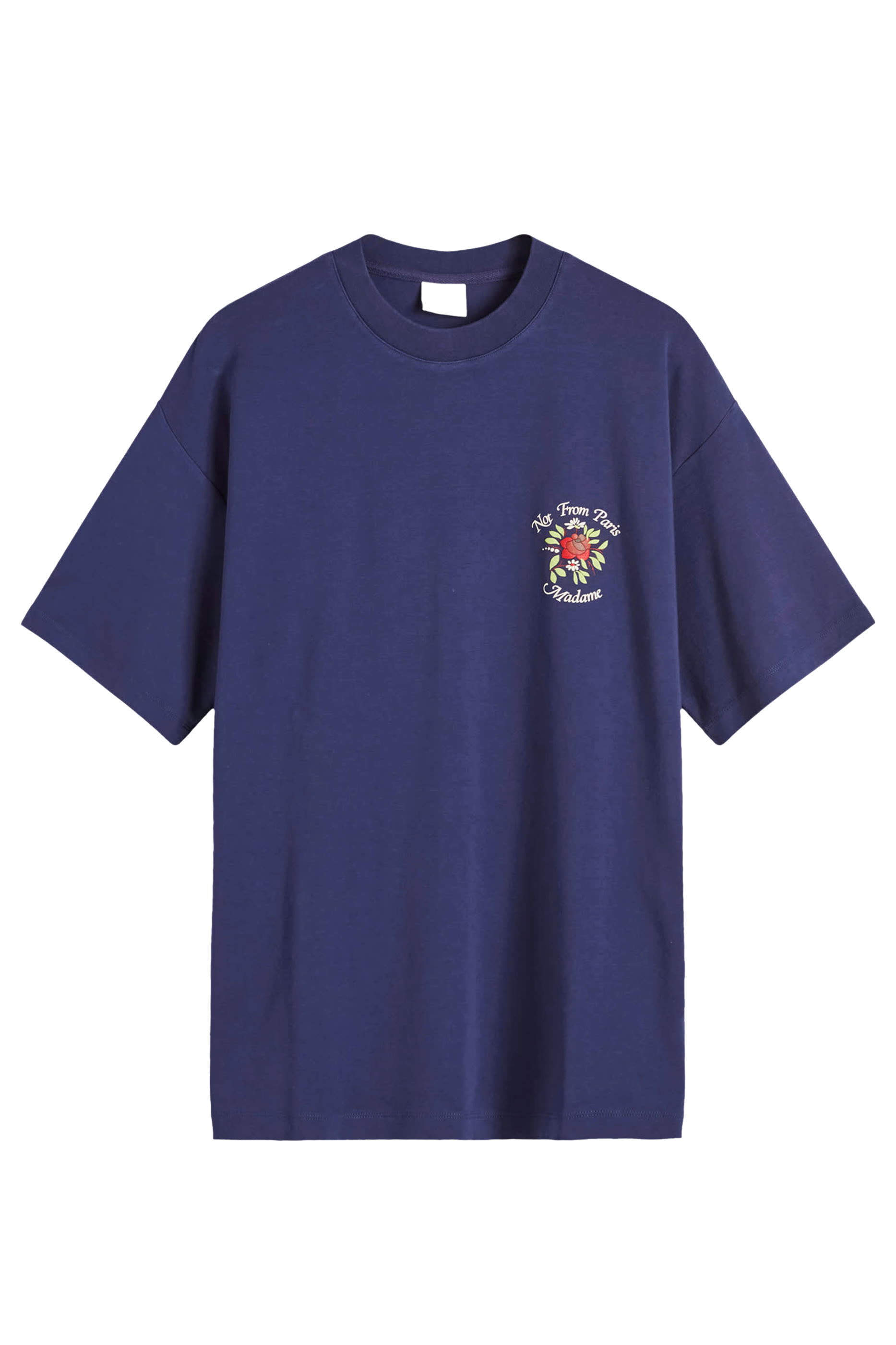 تيشيرت بنقشة زهرة وعبارة نصية