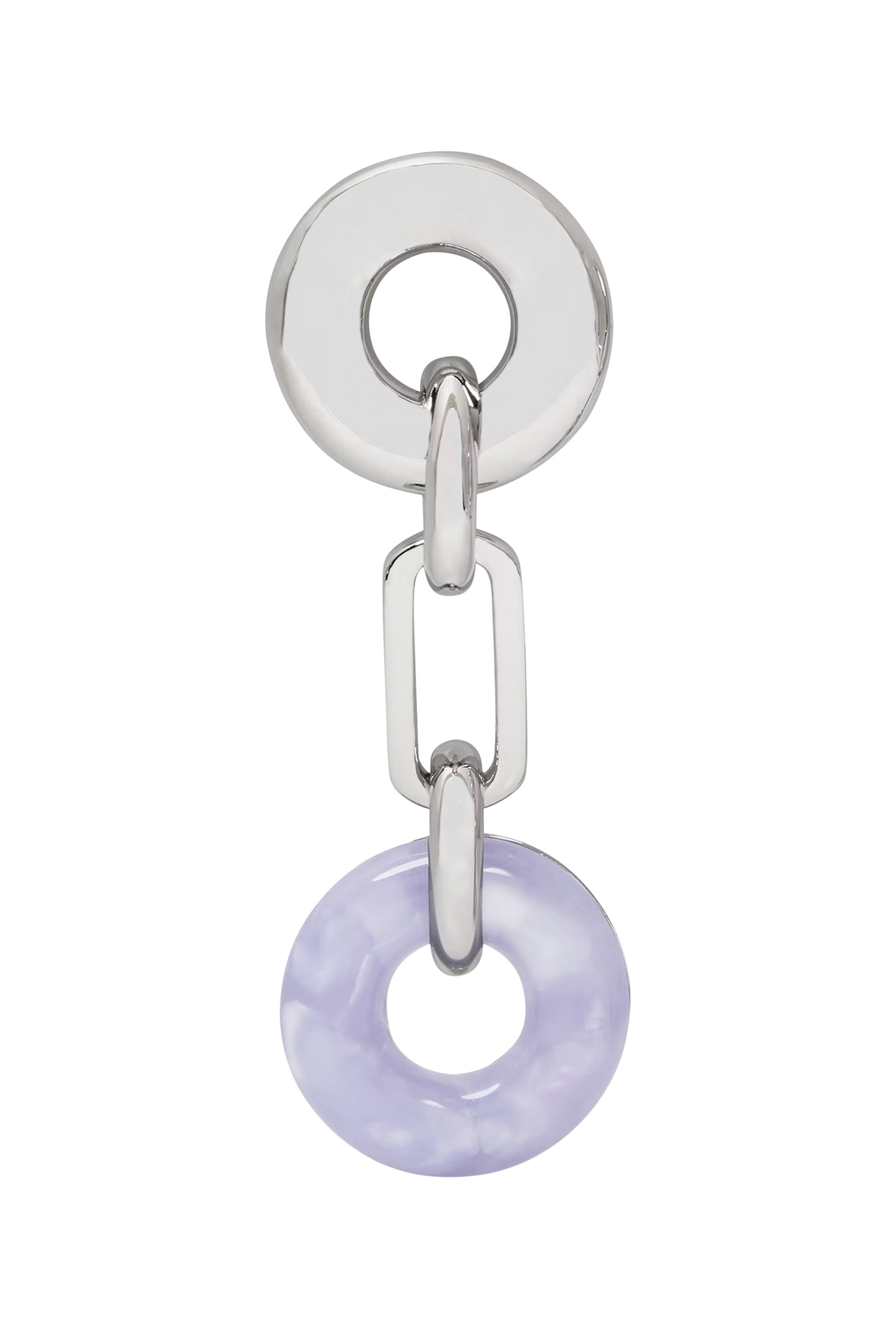 أقراط متدلية بحلقات متداخلة، أحجار زركونيا مكعبة وأسيتات ومشابك تيتانيوم