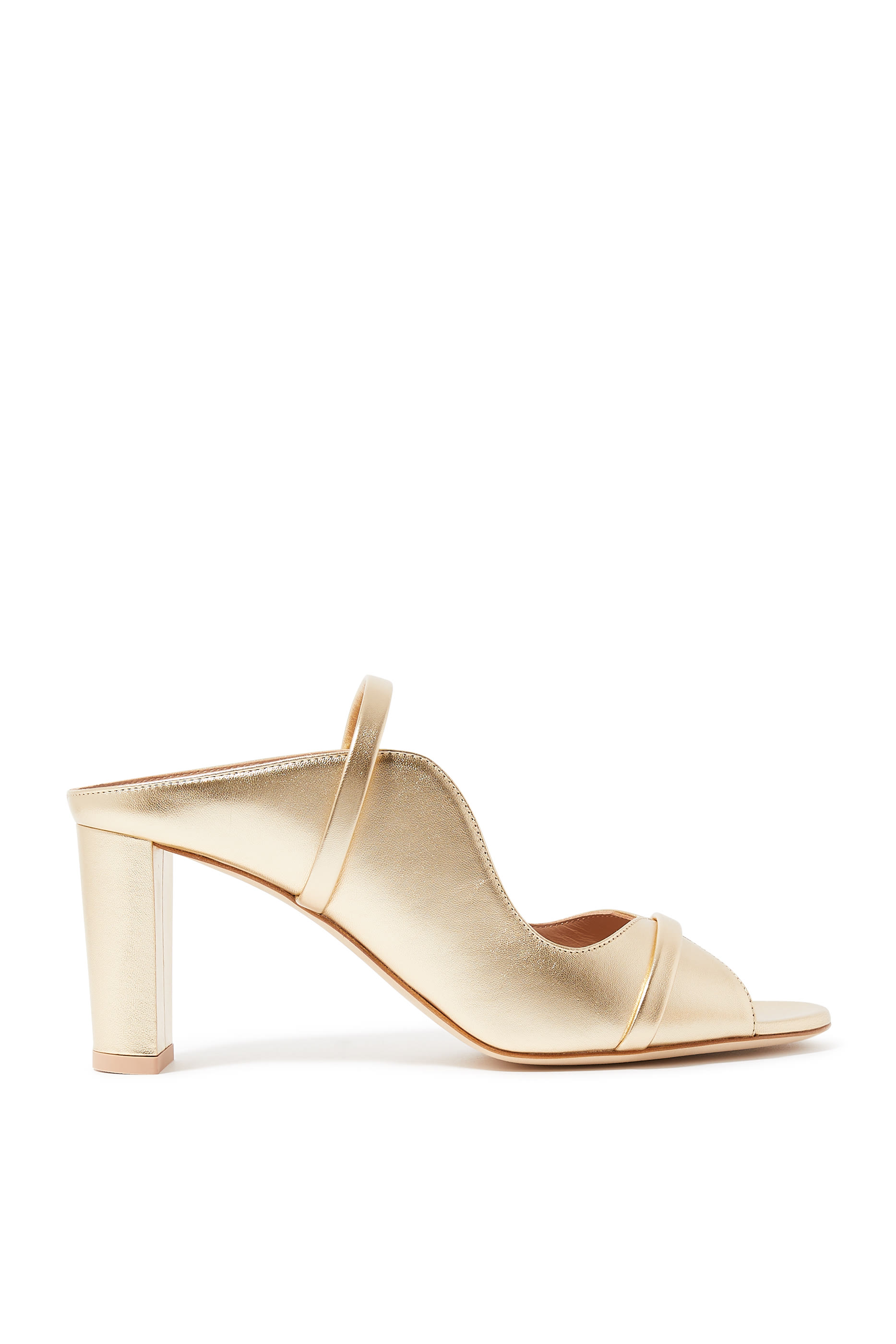 حذاء نورا 70 بكعب جلد لامع