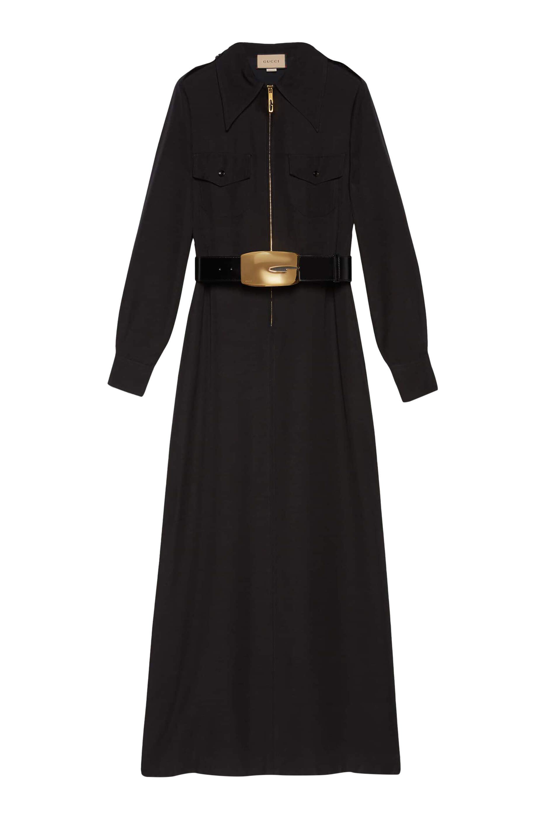 فستان طويل بحزام فيسكوز حرير