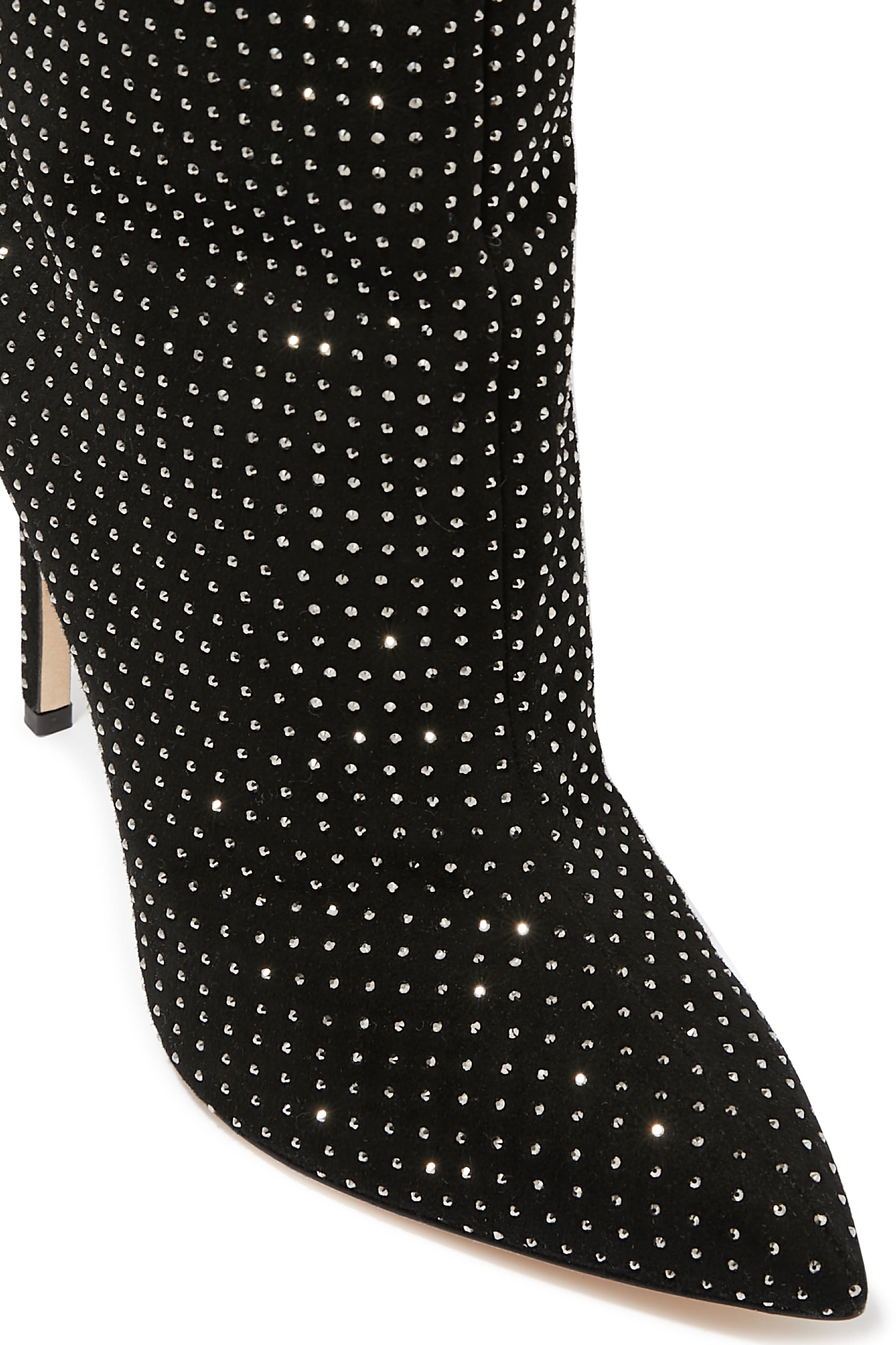 بوت هولي 105 بطول الركبة شمواه مرصع بالكريستال