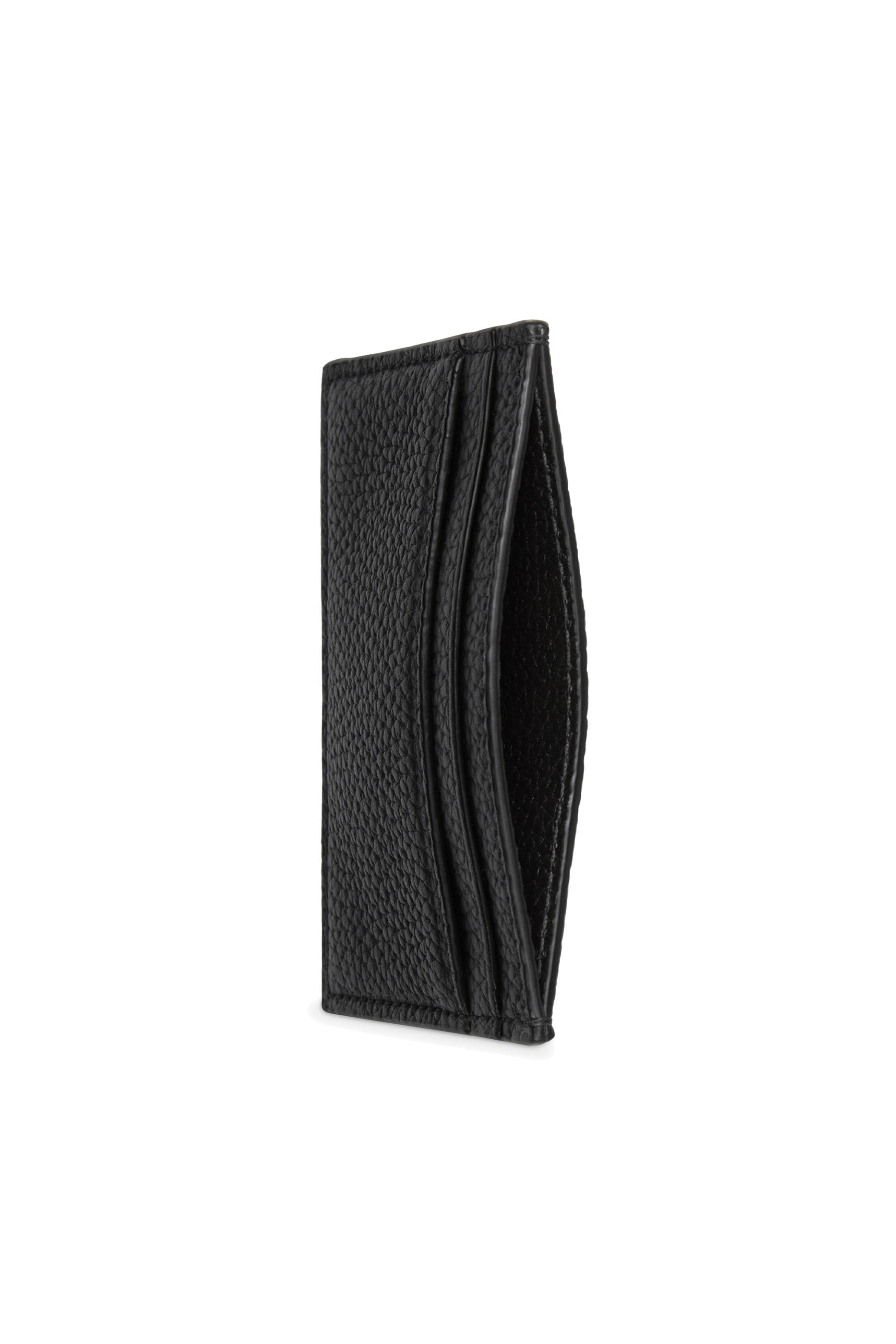 حافظة بطاقات جلد بشعار الماركة