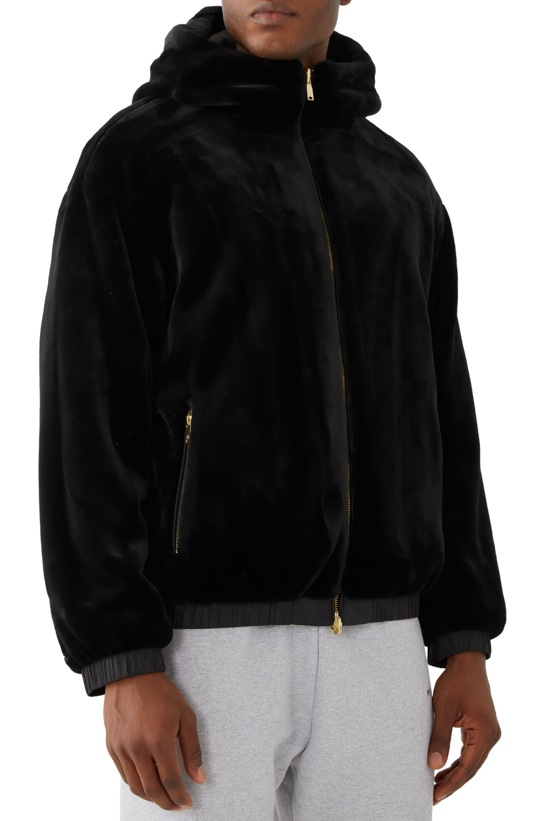 جاكيت بوردن بتصميم وجهين بحروف شعار الماركة ورقعة شعار الماركة