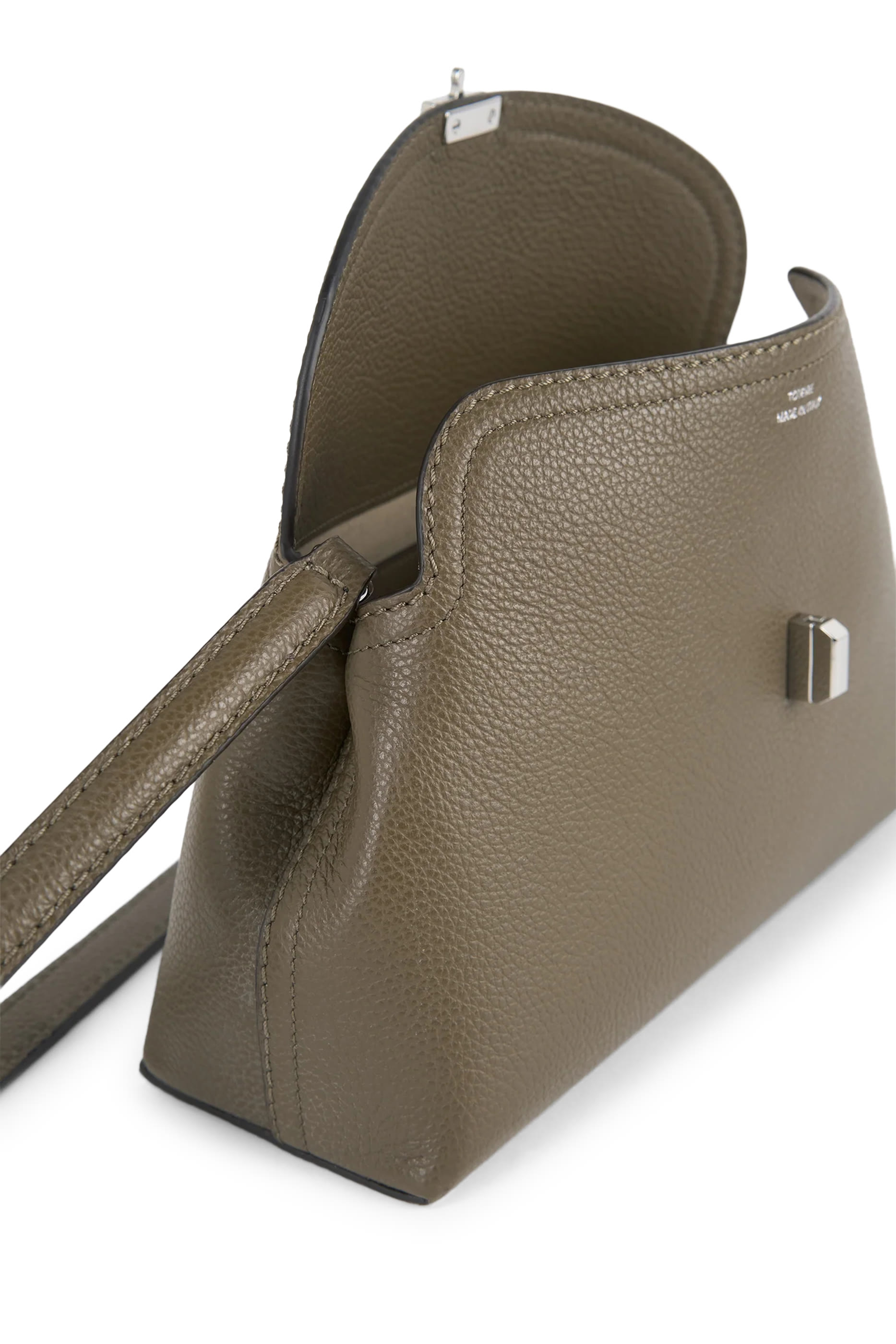 حقيبة كلاتش بإغلاق على شكل حرف T جلد