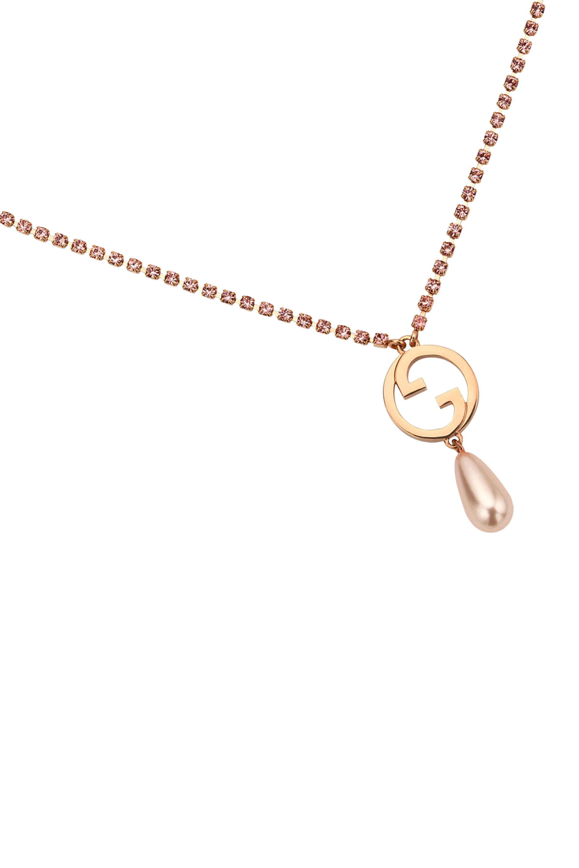 قلادة بلوندي مرصعة بكريستال