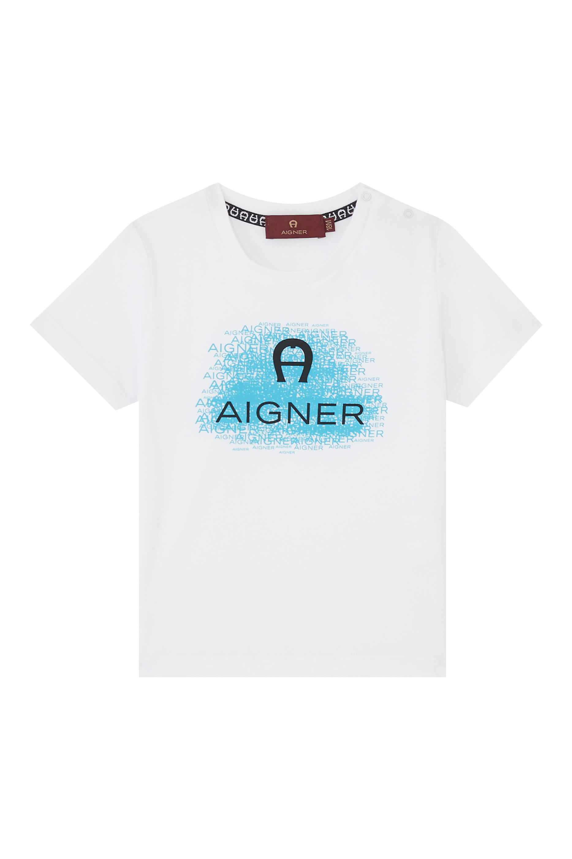 تيشيرت قطن بشعار الماركة للأطفال