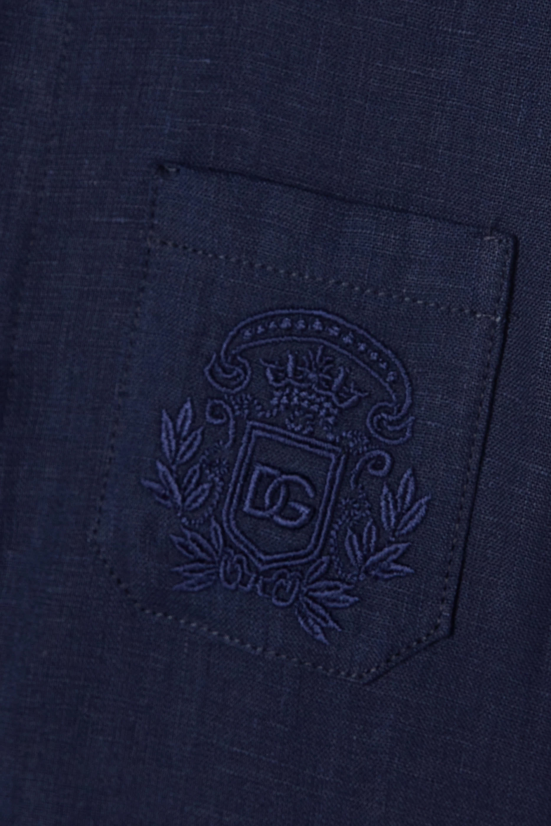 Kids Logo Embroidered Linen Shirt