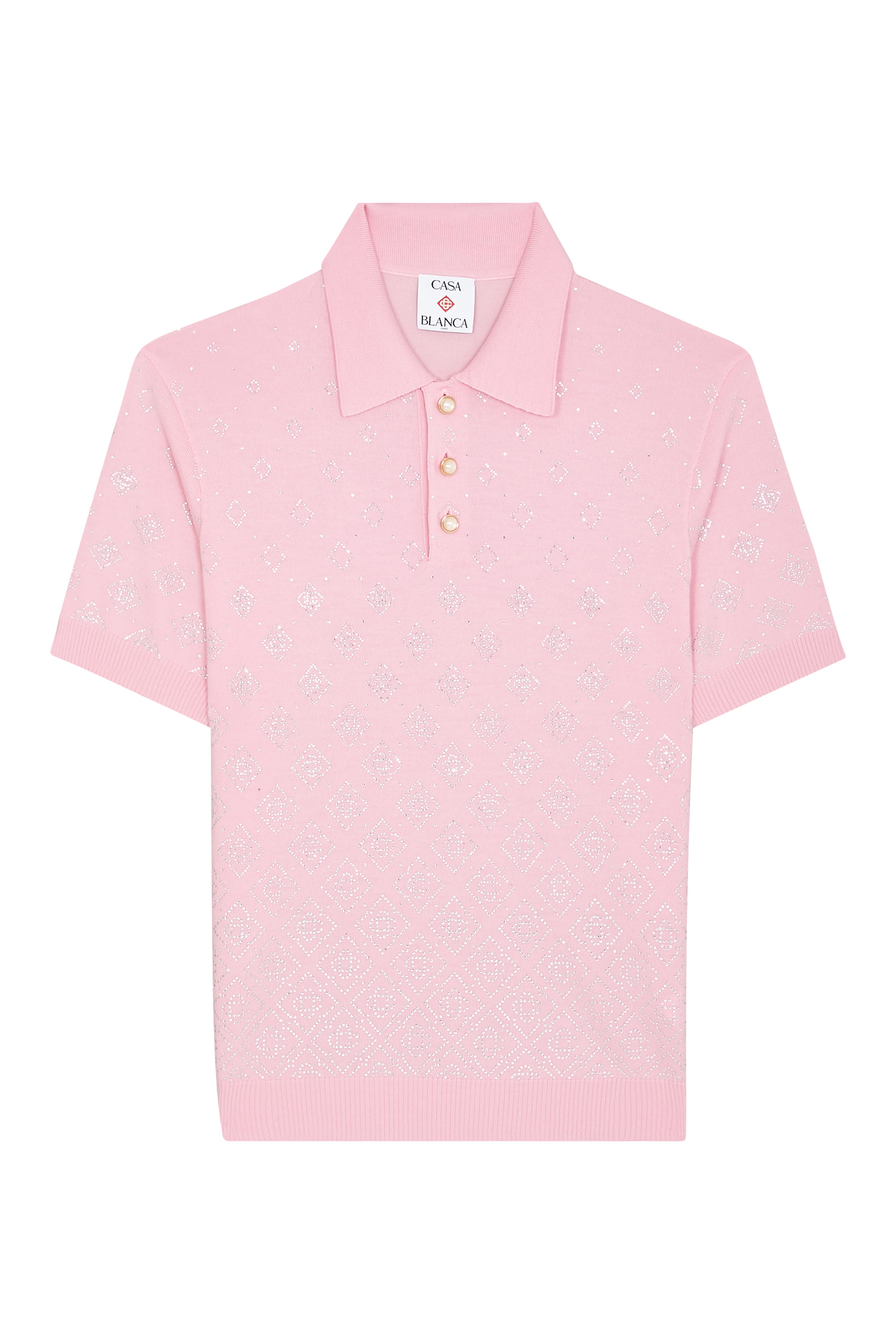 قميص بولو مزين بكريستال