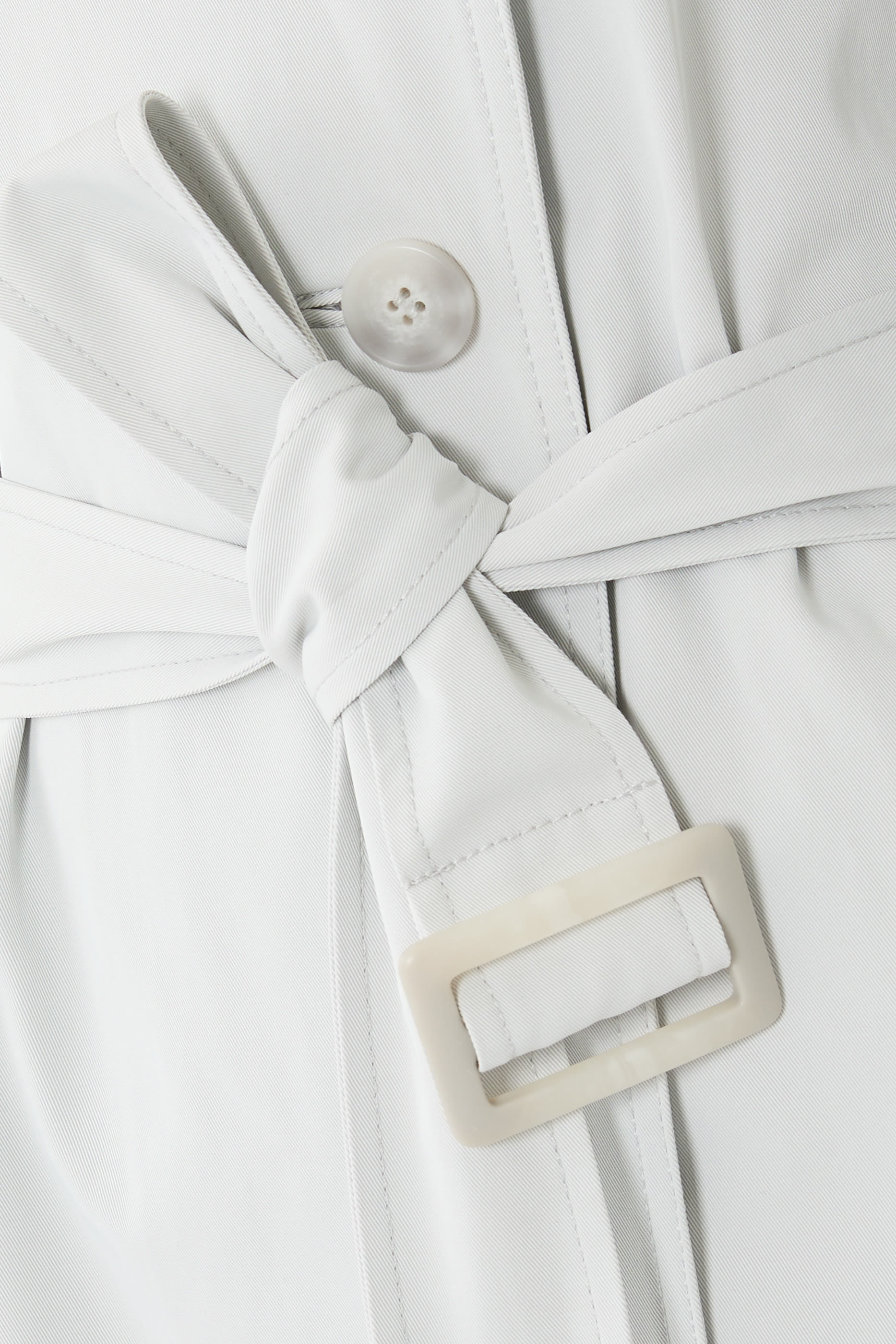 معطف ترنش قطعتين بحزام قطن معالج مقاوم للماء