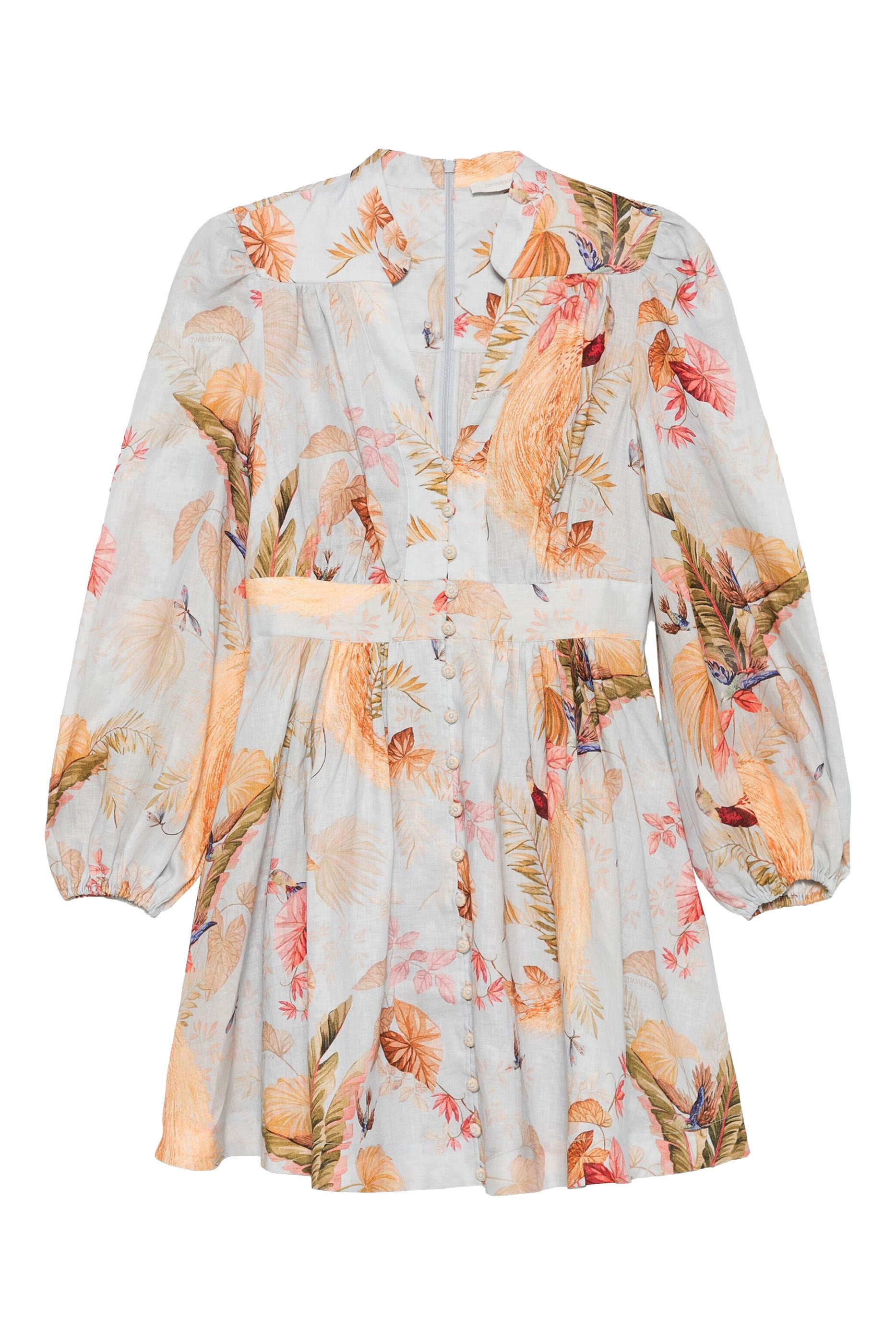 فستان أسيشن قصير بياقة عميقة