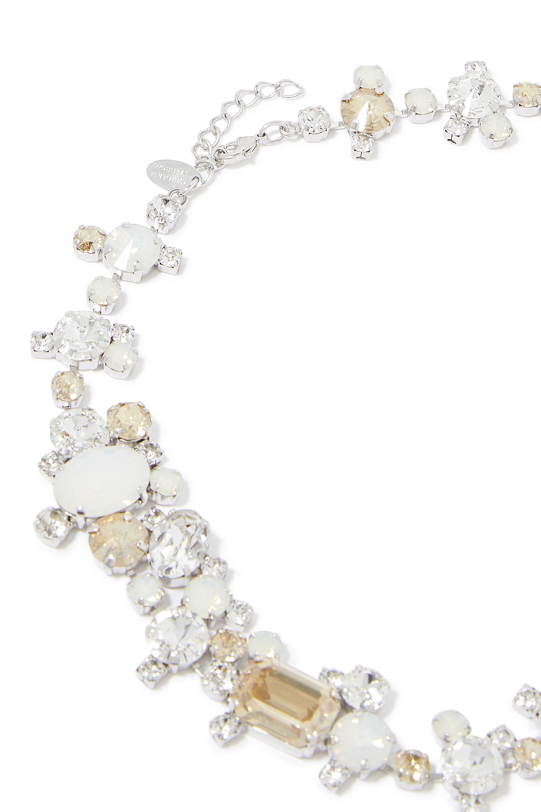 قلادة نورا نحاس مطلي بالروديوم