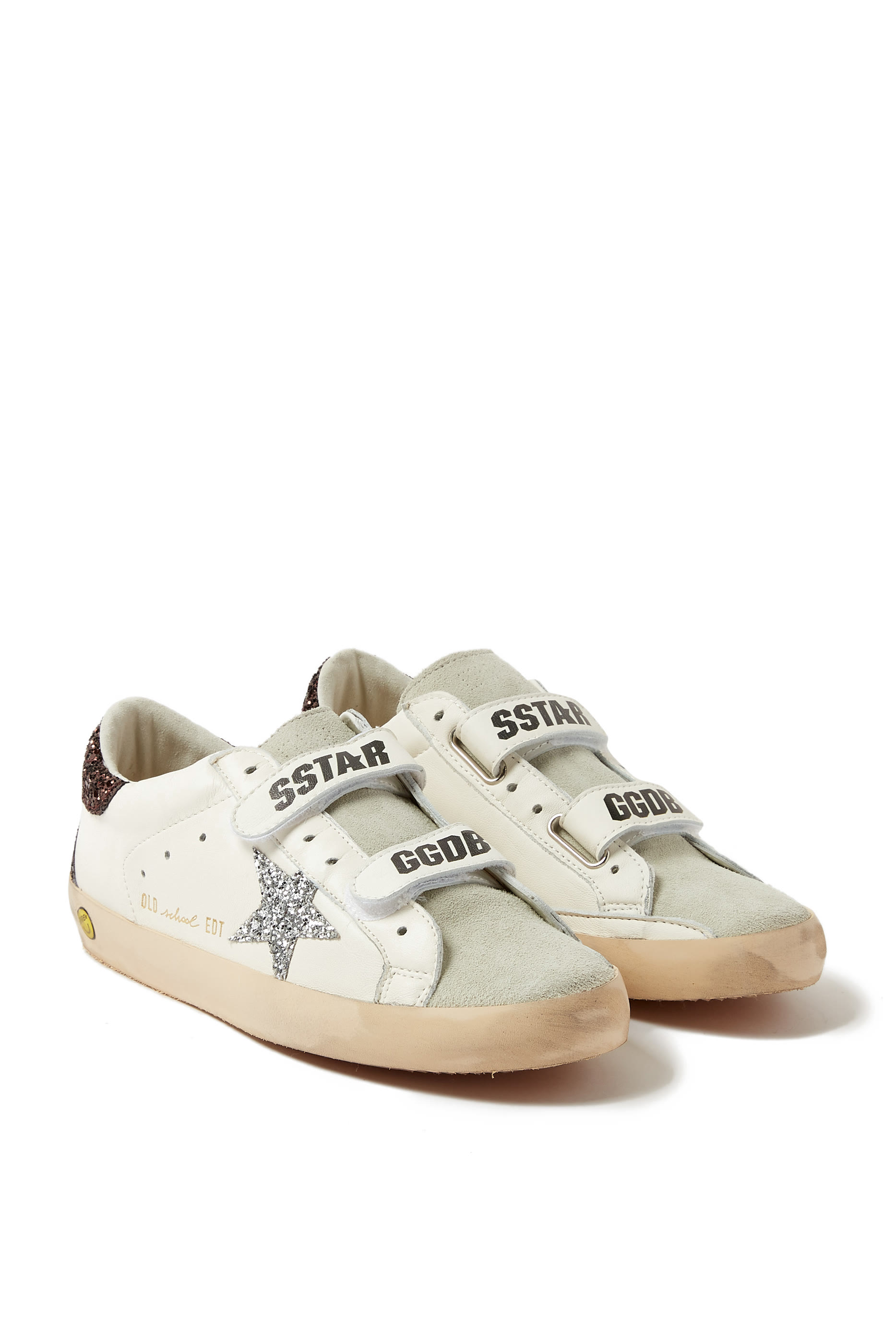 سنيكرز أولد سكول للأطفال جلد بنجمة مزينة بالغليتر
