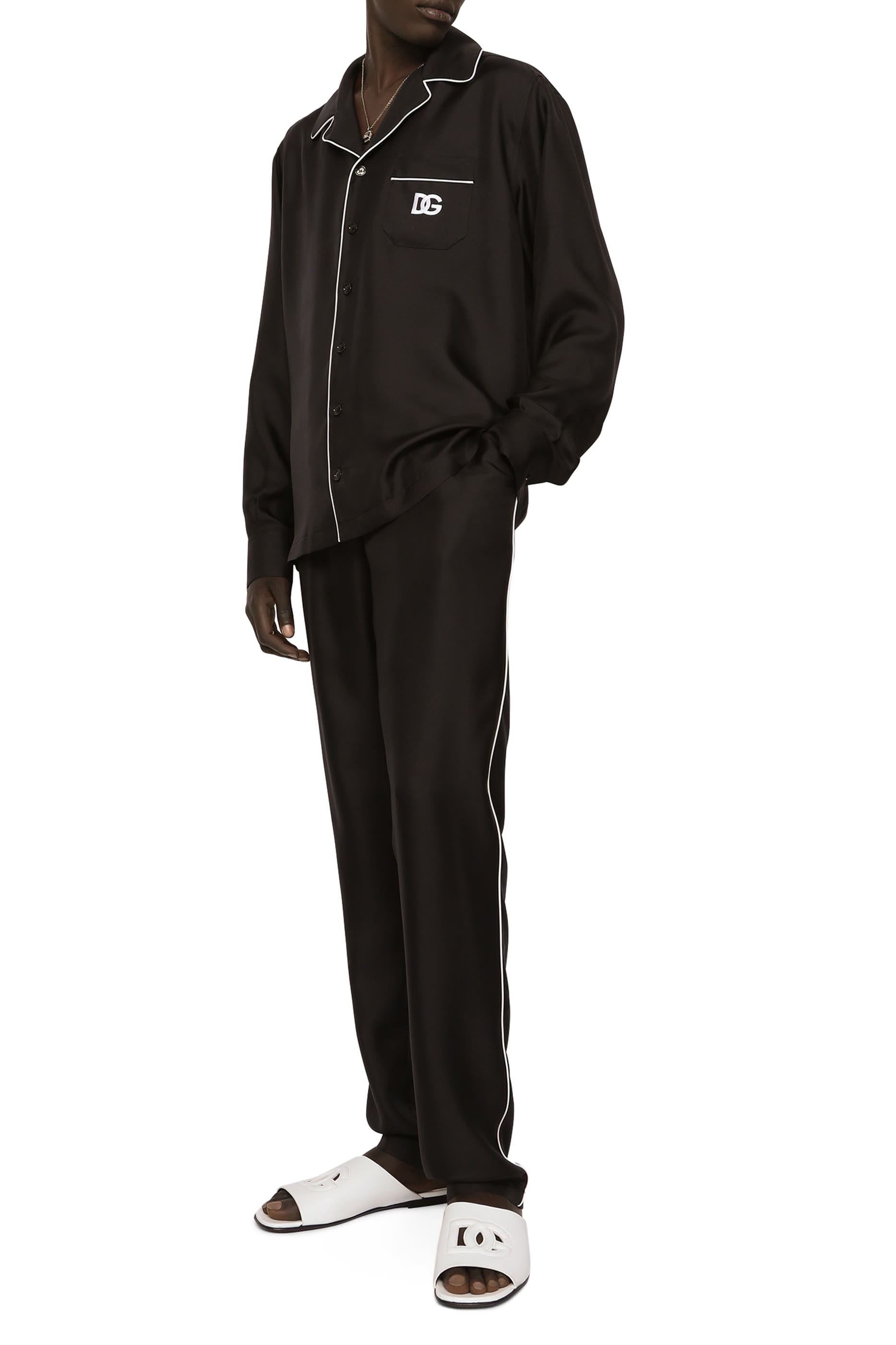 قميص بيجامة حرير