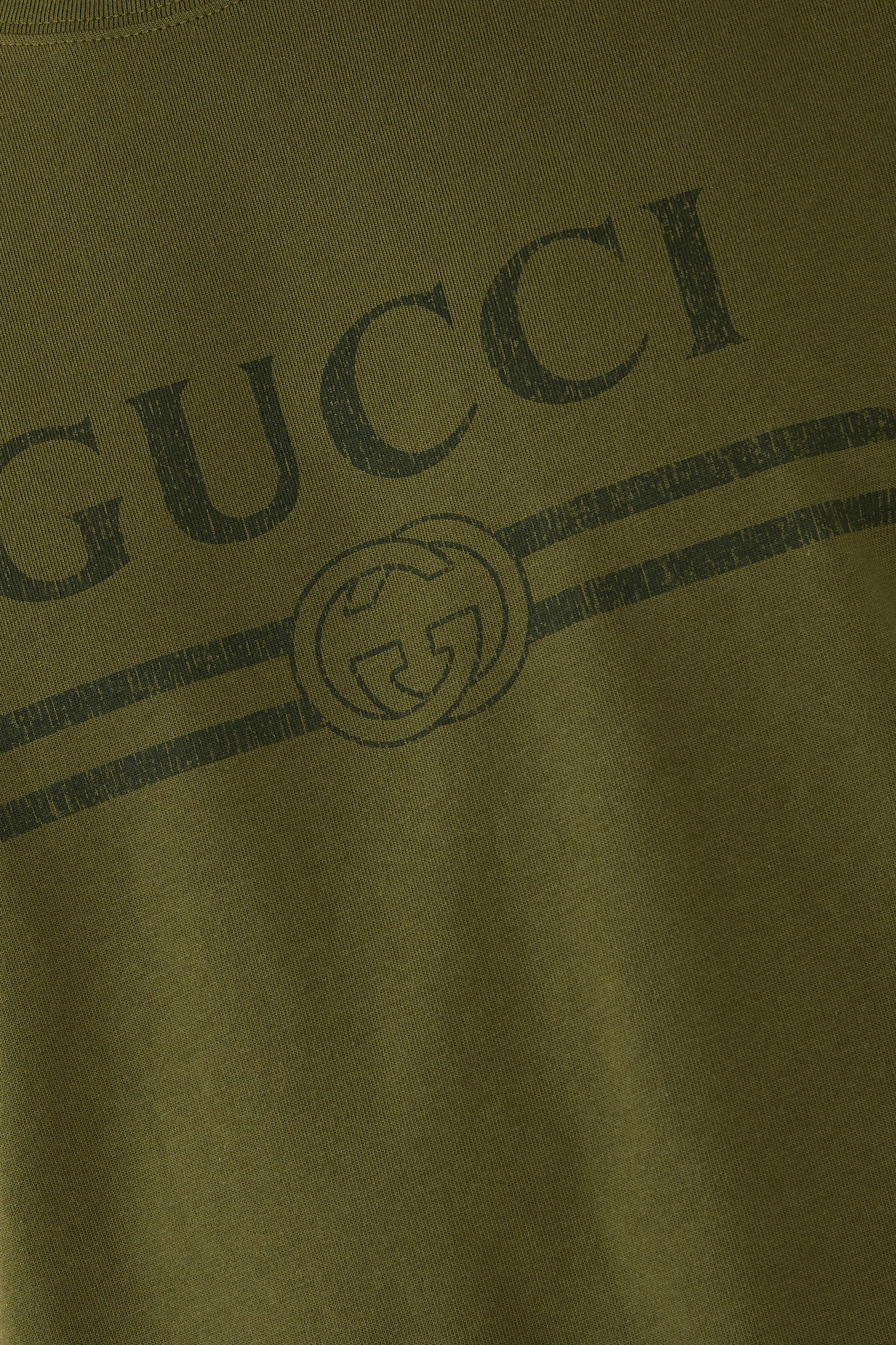 تيشيرت بطبعة شعار الماركة قطن جرسيه