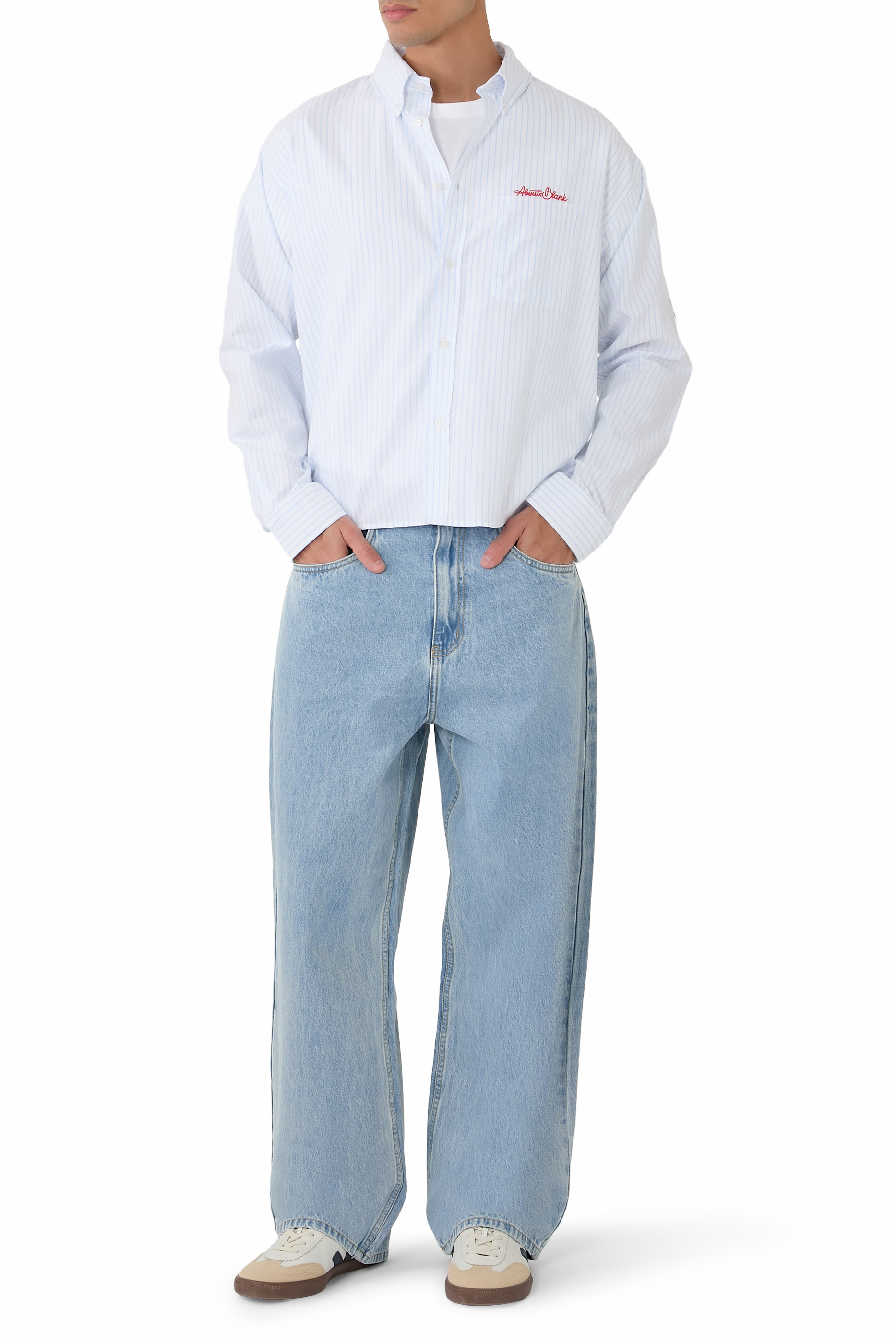 بنطال جينز ناينتيز بقصة واسعة للغاية