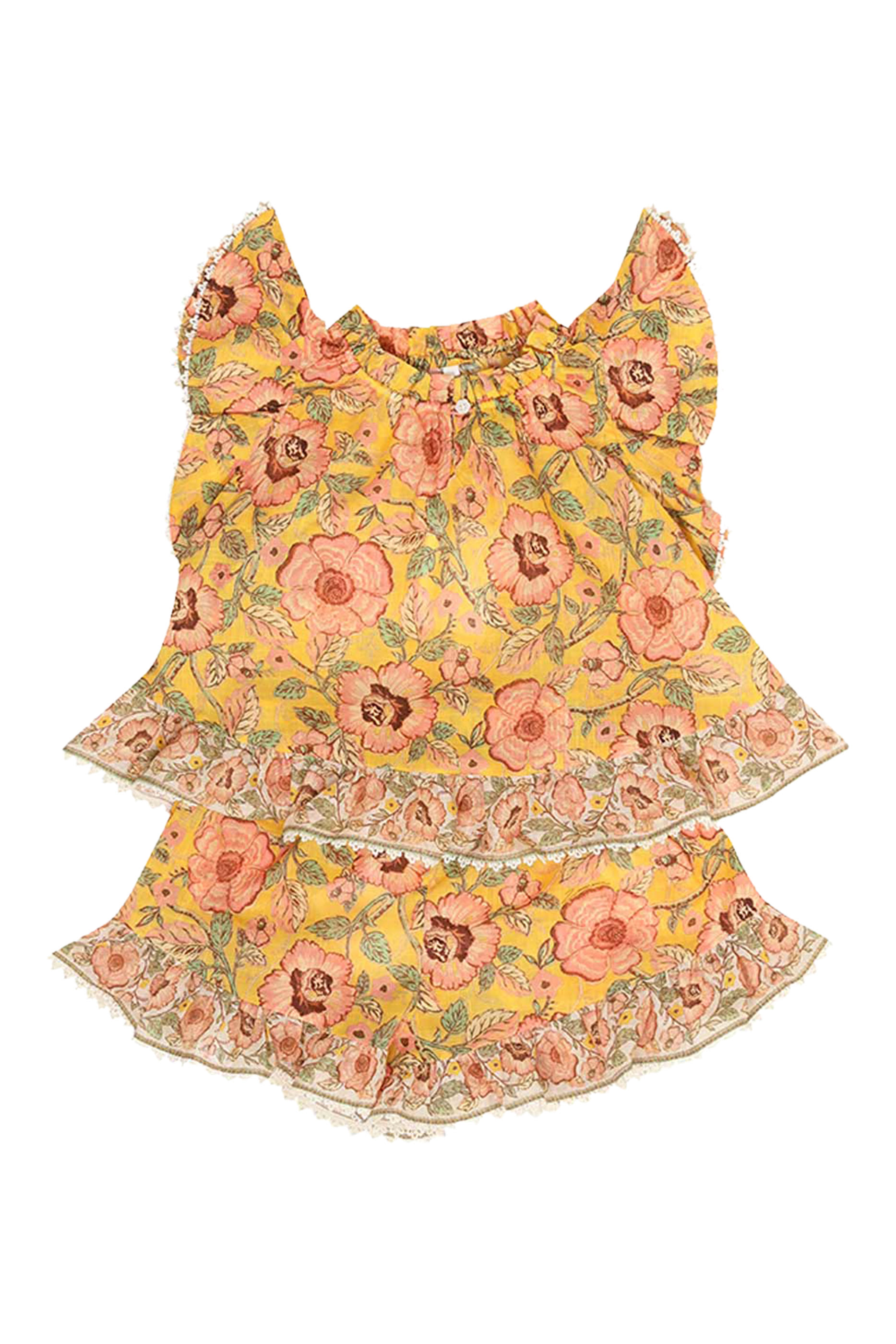 بلوزة جوني بأكمام كشكش للأطفال