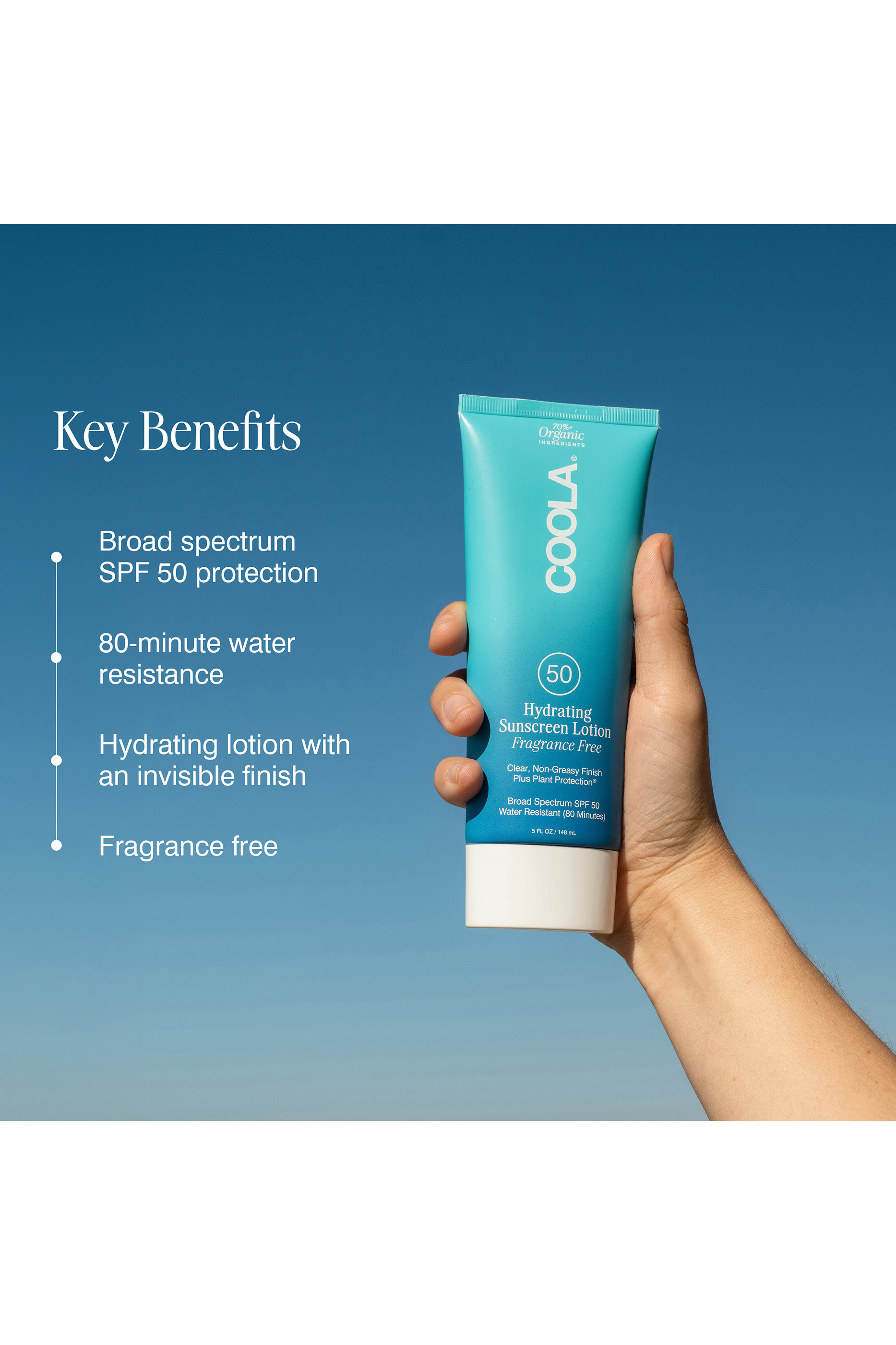 لوشن كلاسيك عضوي لحماية الجسم من الشمس غير معطر SPF50