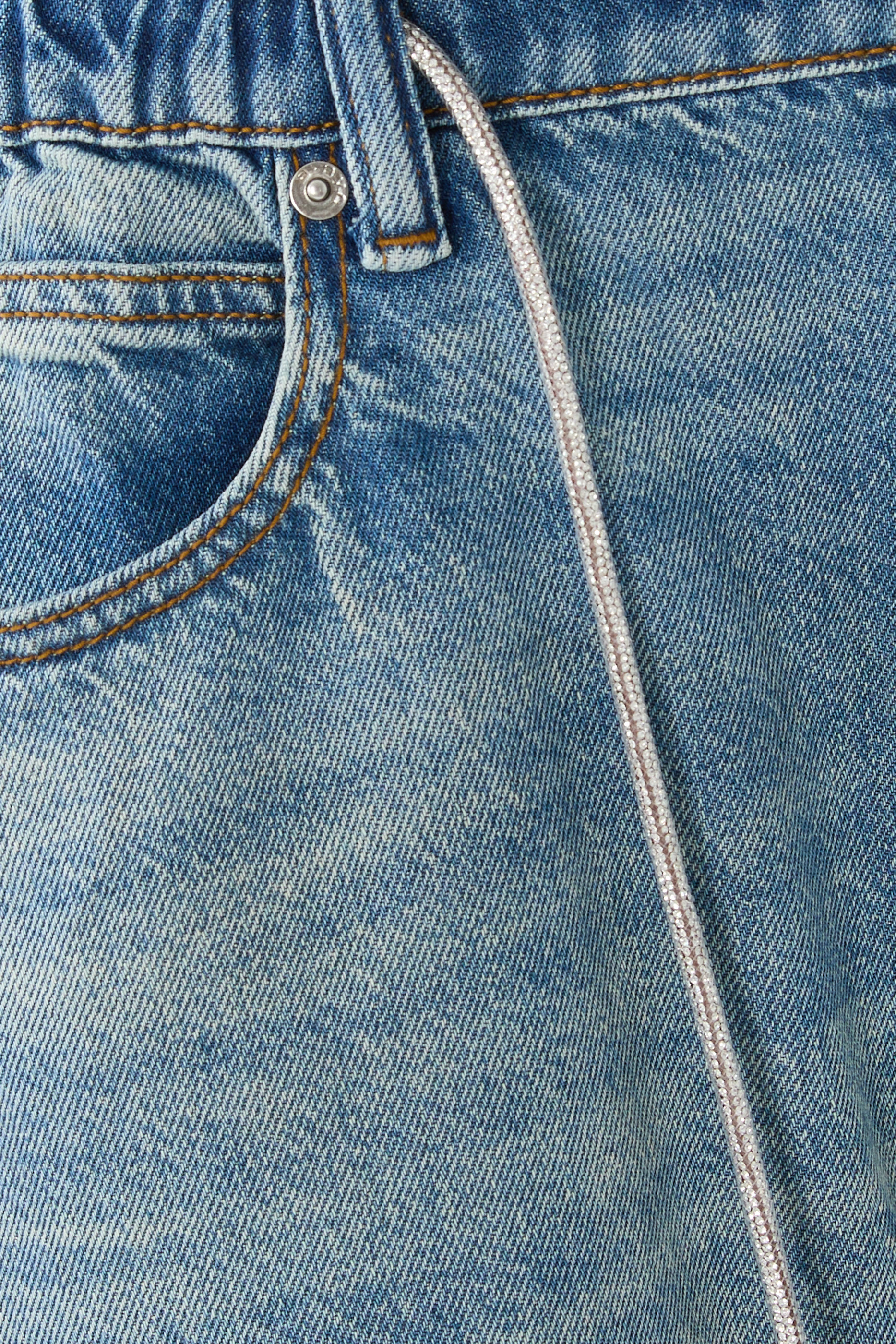 بنطال رياضي بقصة مريحة ورباط تضييق بكريستال