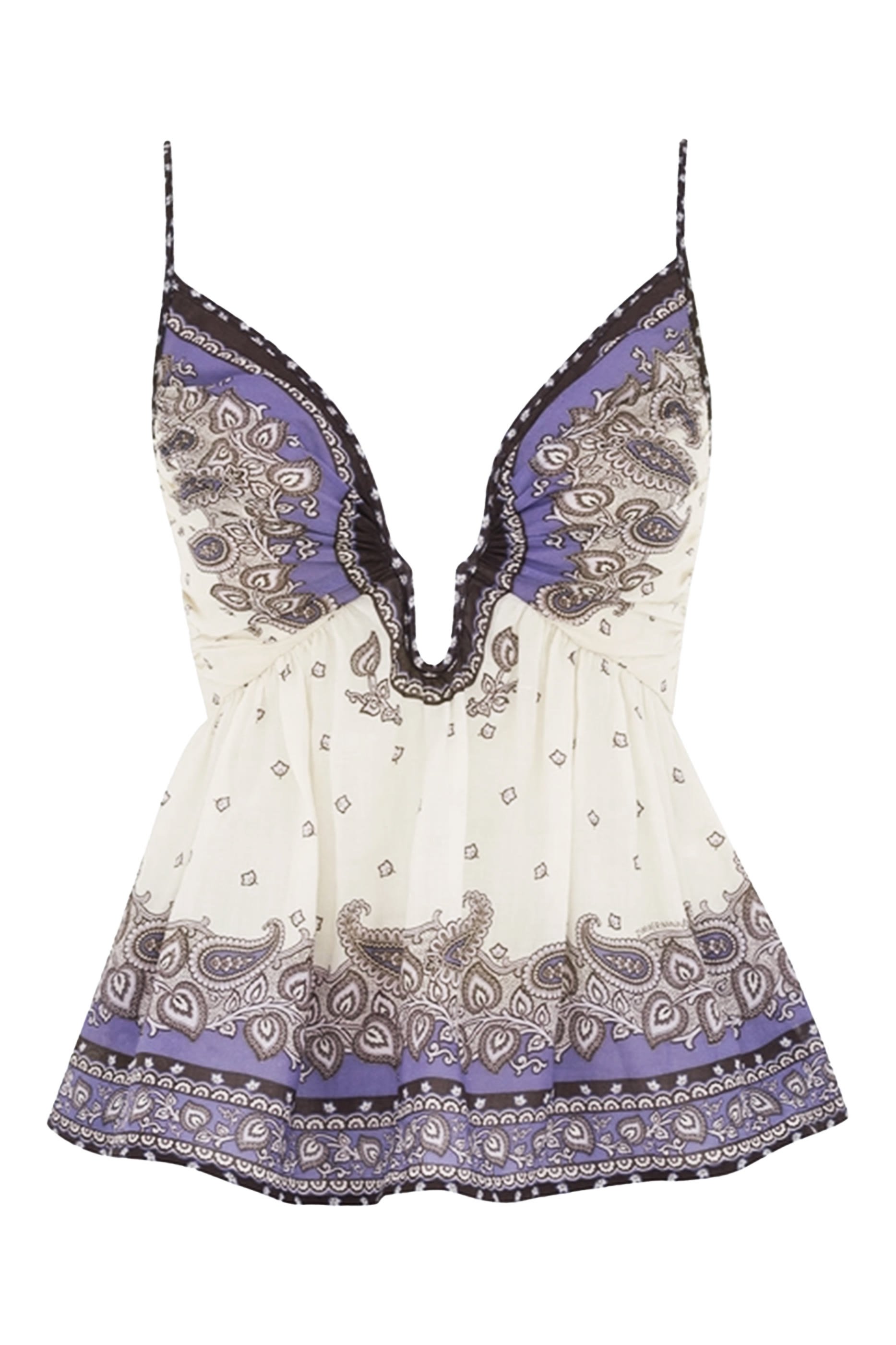 بلوزة كاميسول ماكسين بياقة عميقة