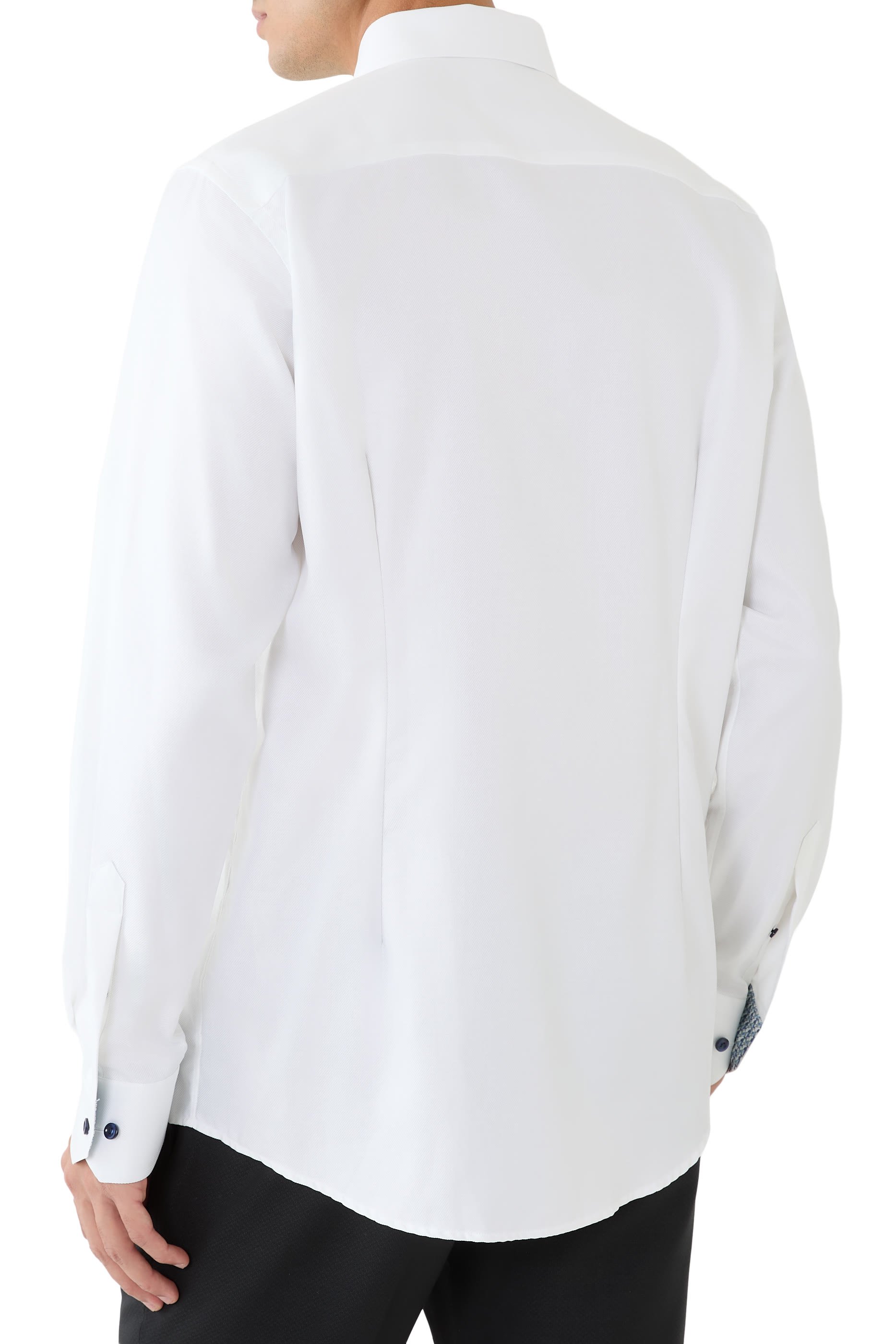 قميص تويل بارز الملمس بنقشة هندسية