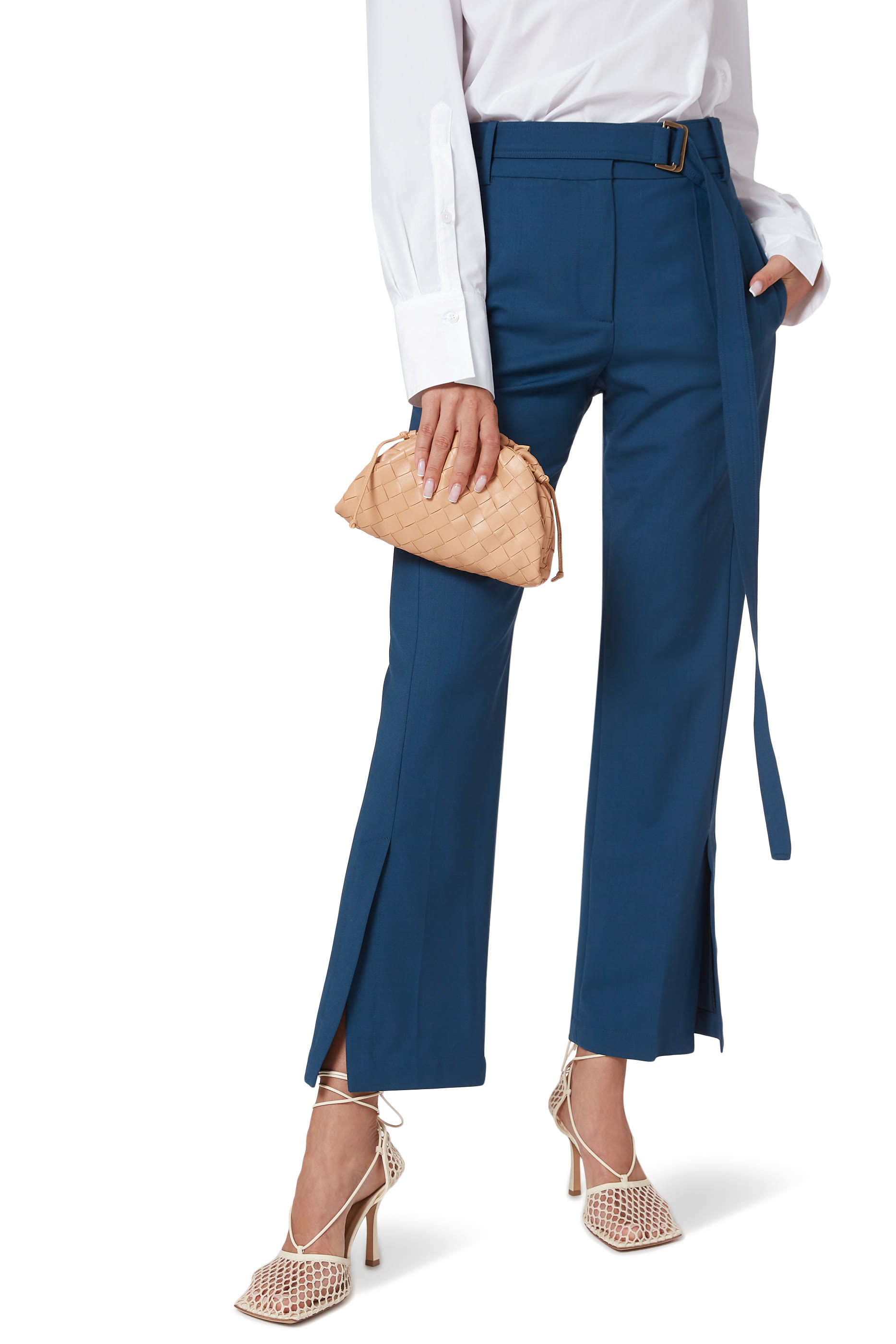 حقيبة ذا باوتش صغيرة جلد مجدول