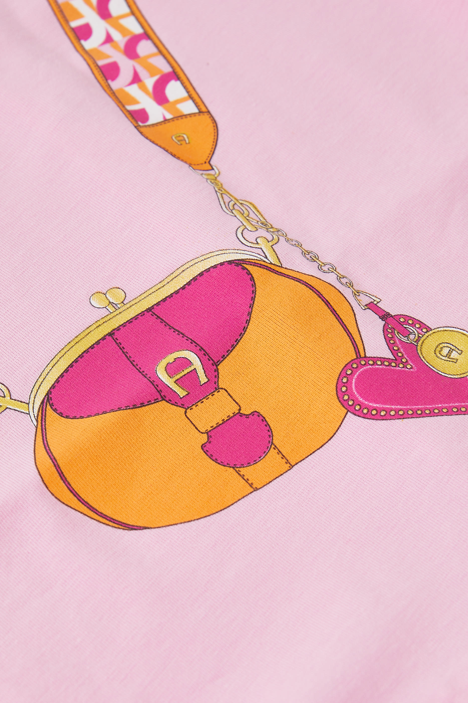 فستان قطن بطبعات حقيبة كروس للأطفال