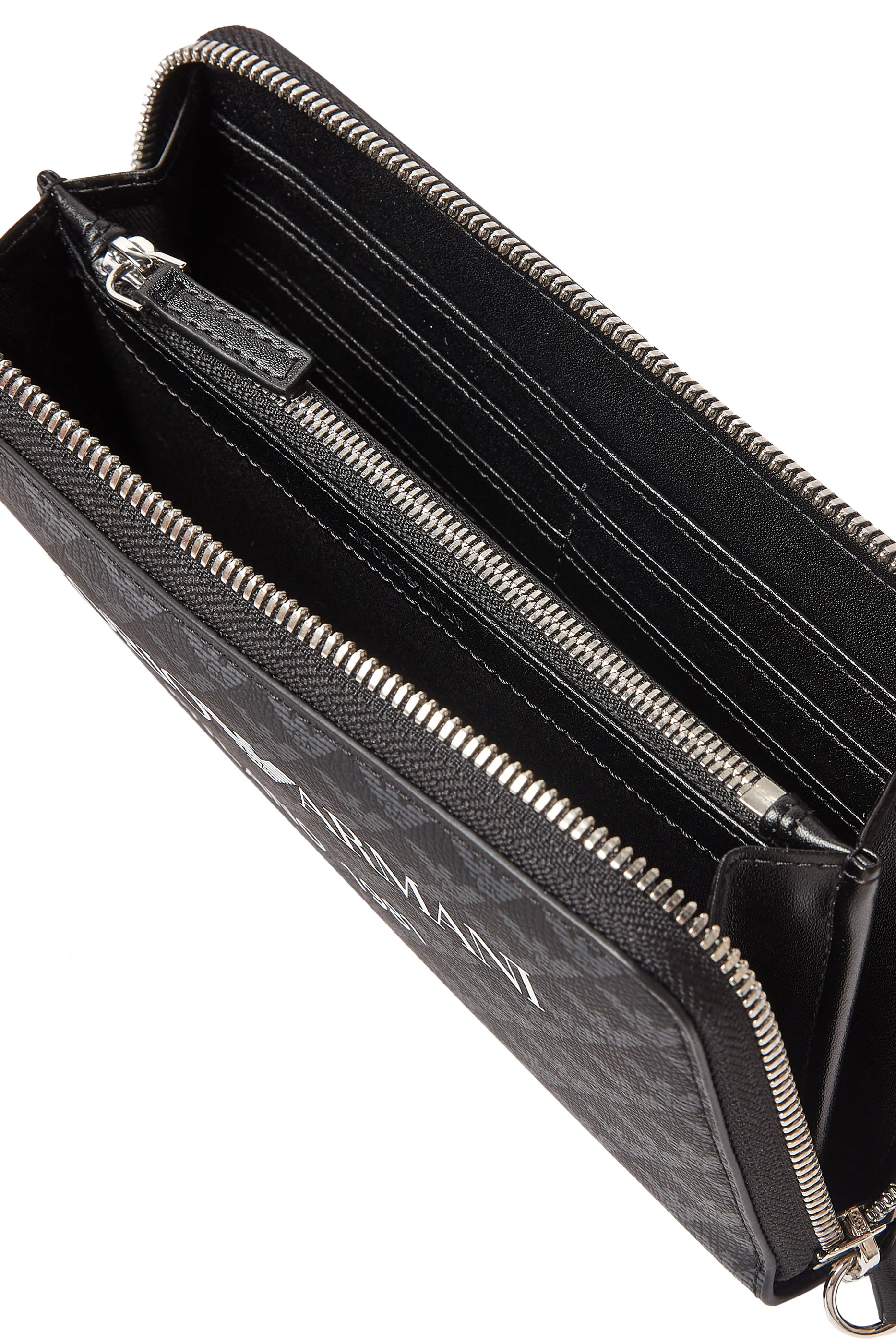 محفظة بسحاب وطبعة شعار الماركة