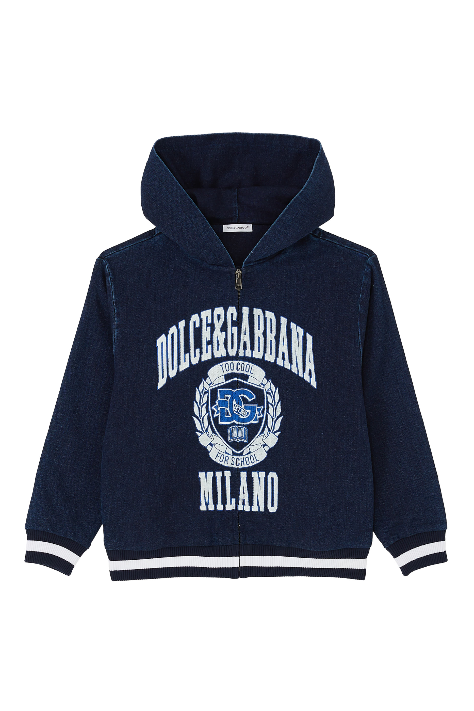 سويت شيرت بسحاب وغطاء رأس قطن للأطفال