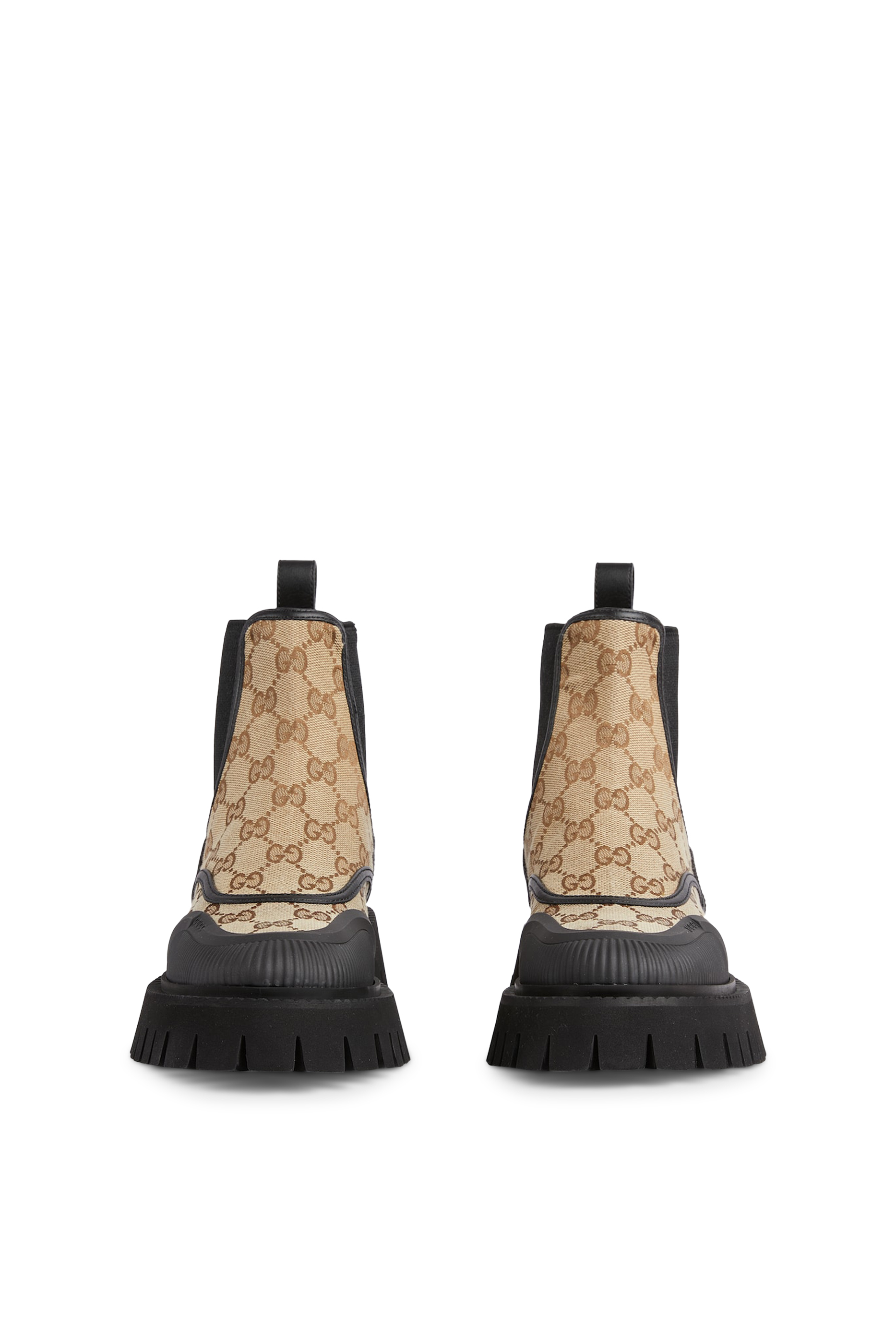 بوت بطول الكاحل قماش قنب بنقشة حرفي شعار الماركة