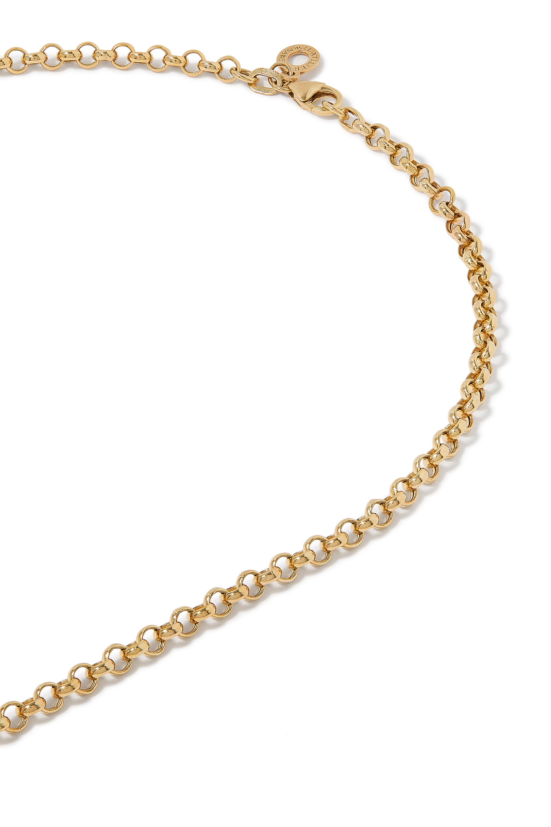 قلادة وريور مون مرصعة بالماس والملاكيت والجمشت، ذهب أصفر عيار 18