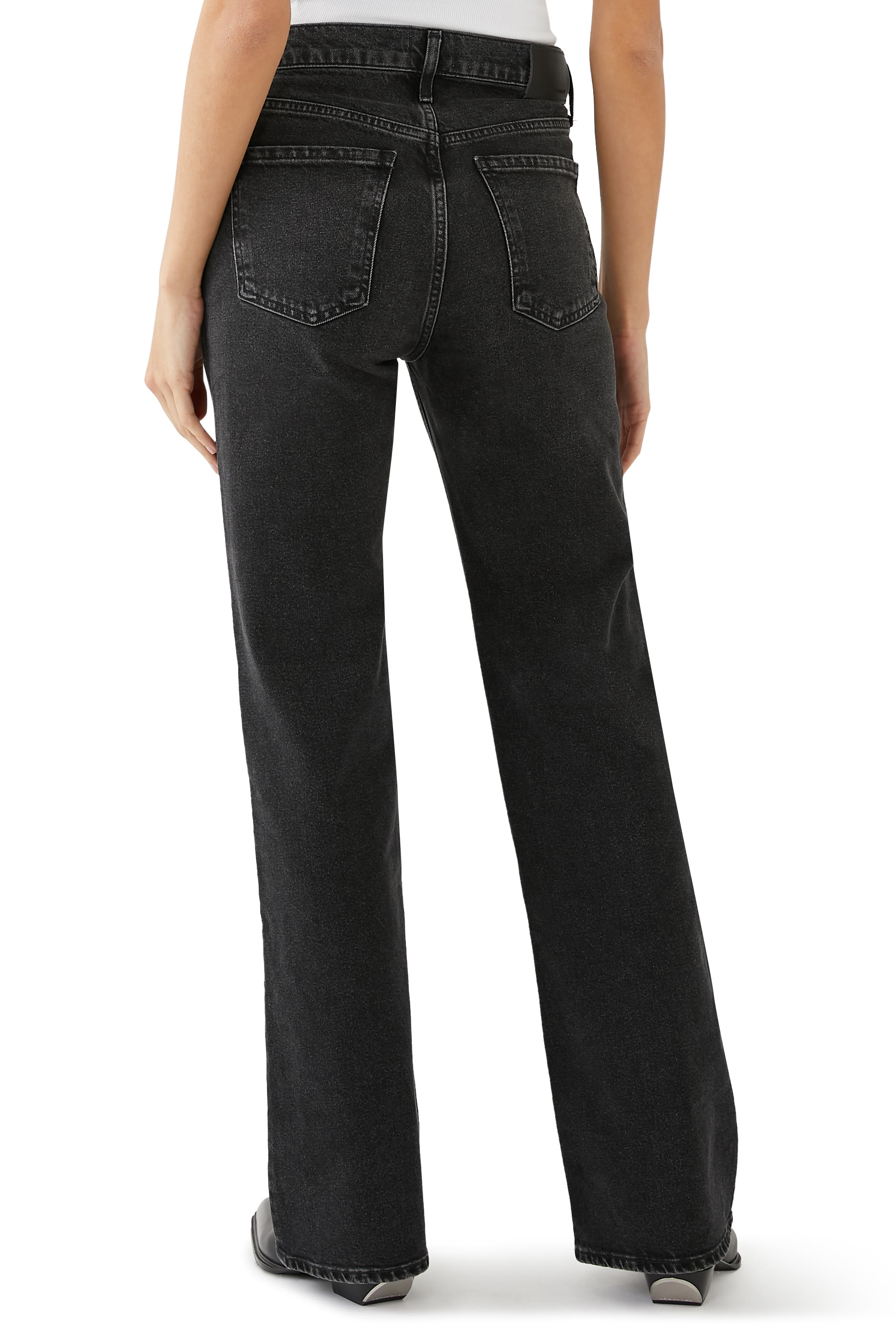 بنطال فيفيدا دنيم بخصر متوسط الإرتفاع