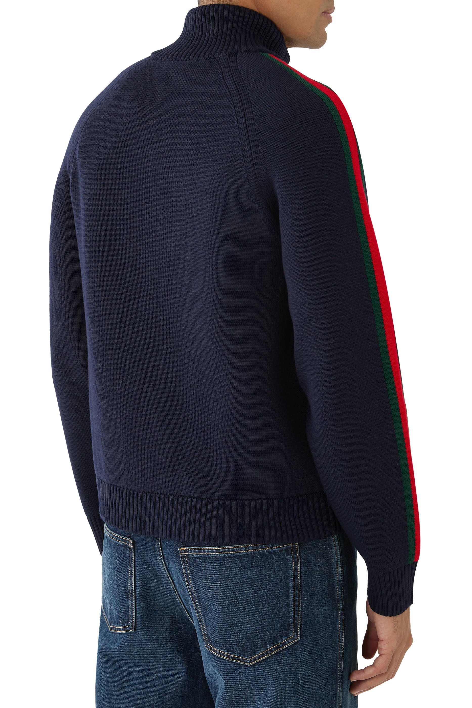 جاكيت بسحاب منسوج صوف