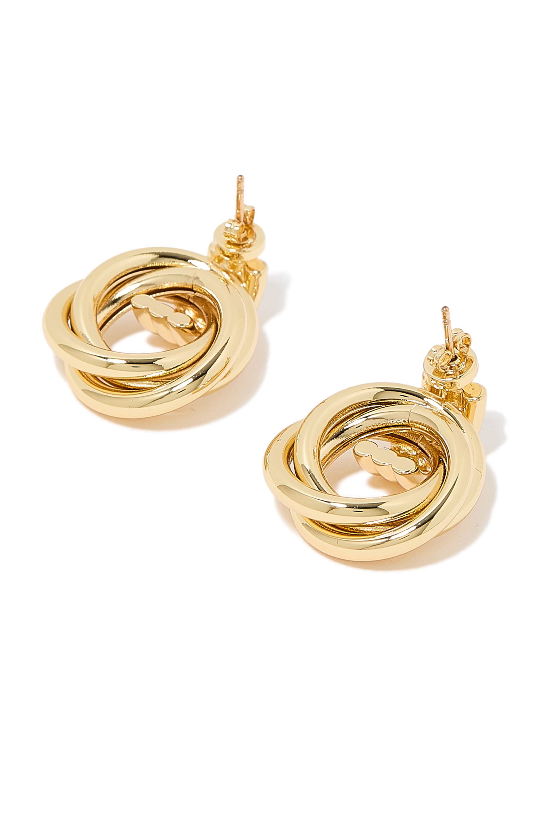 أقراط بتصميم ثلاث عقد