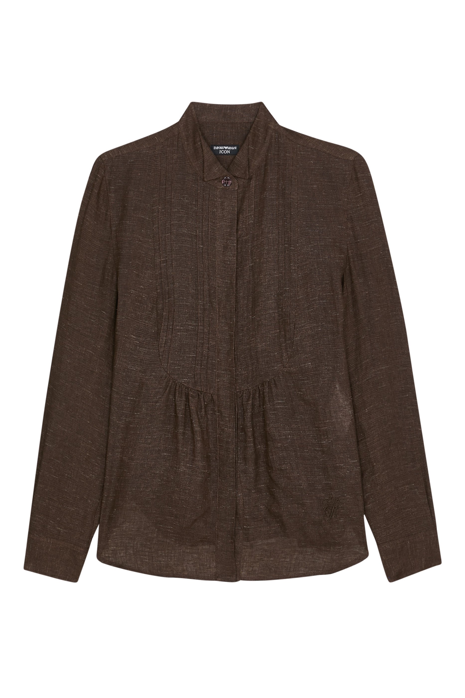  Icon Linen Chambray Shirt with Plastron