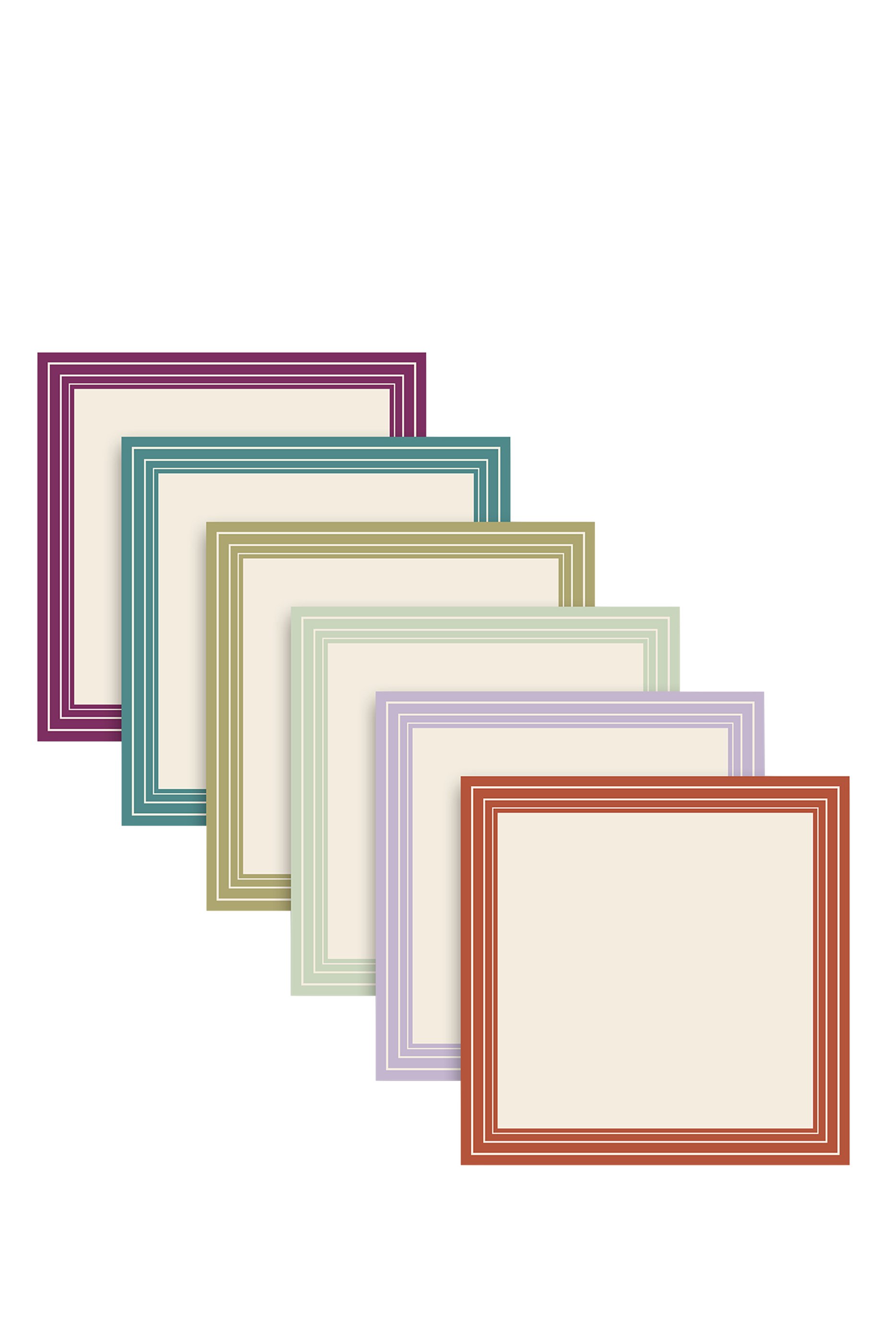 طقم مفرش أطباق هابي بنقشة خطوط متعرجة، قطعتين