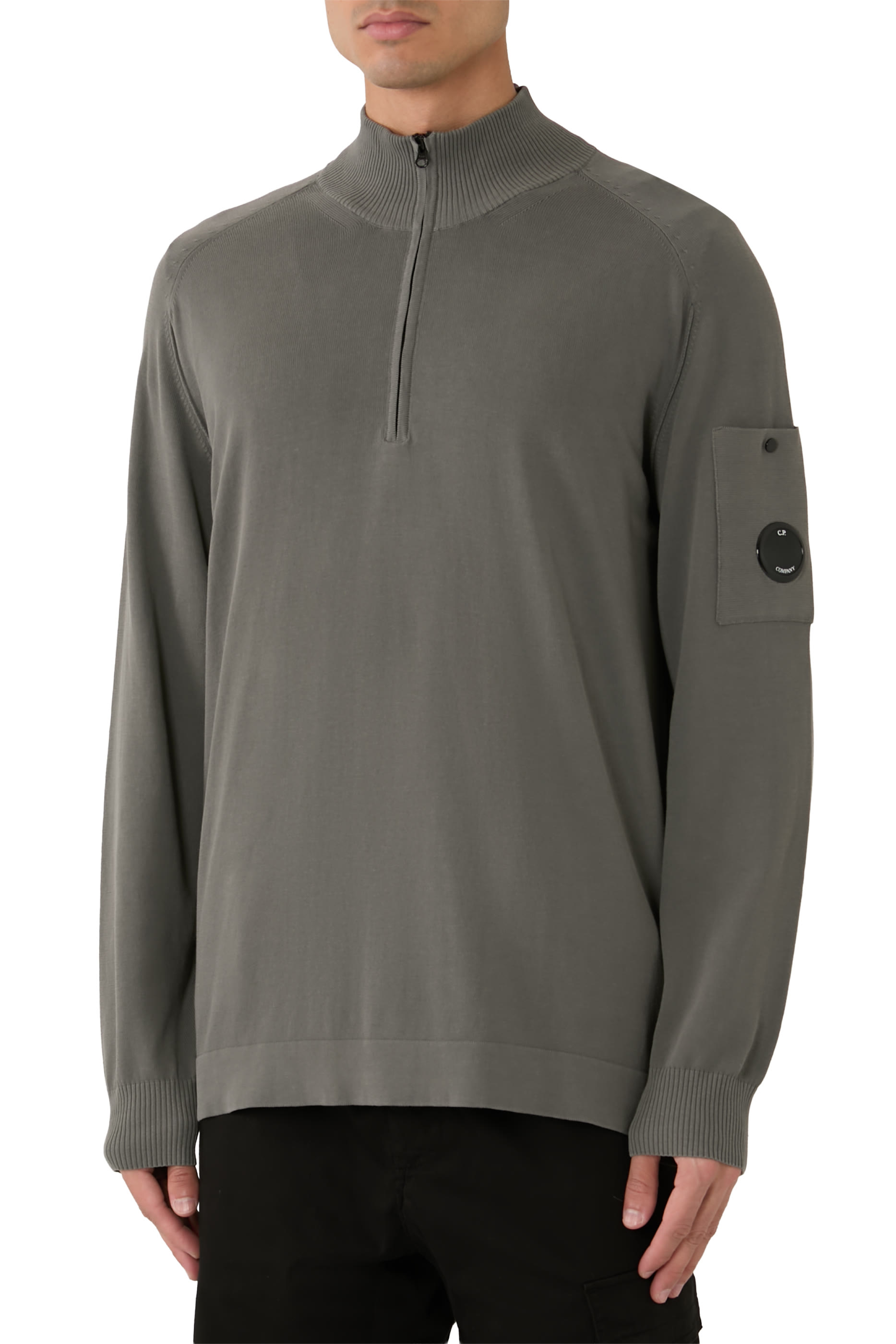 كنزة بنصف سحاب قطن كريب