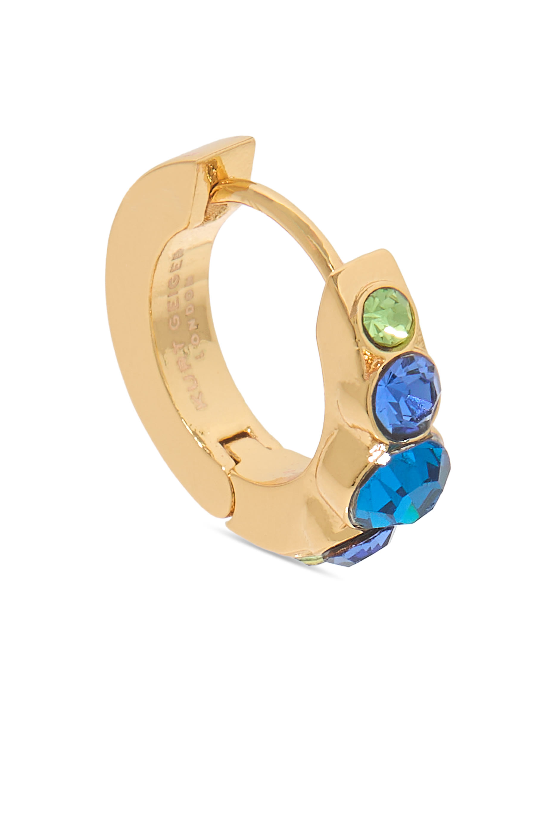 أقراط هاجي دائرية مرصعة بأحجار كريمة