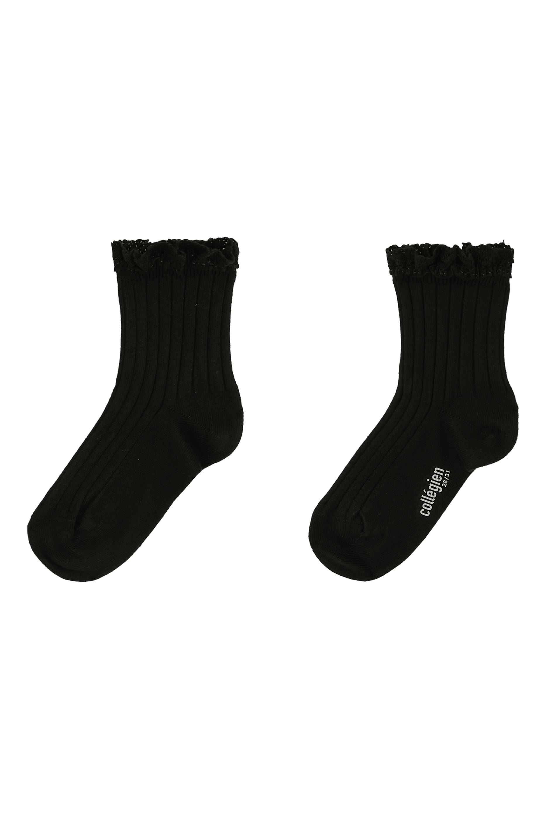 Kids Lili Lace Trim Ribbed Ankle Socks