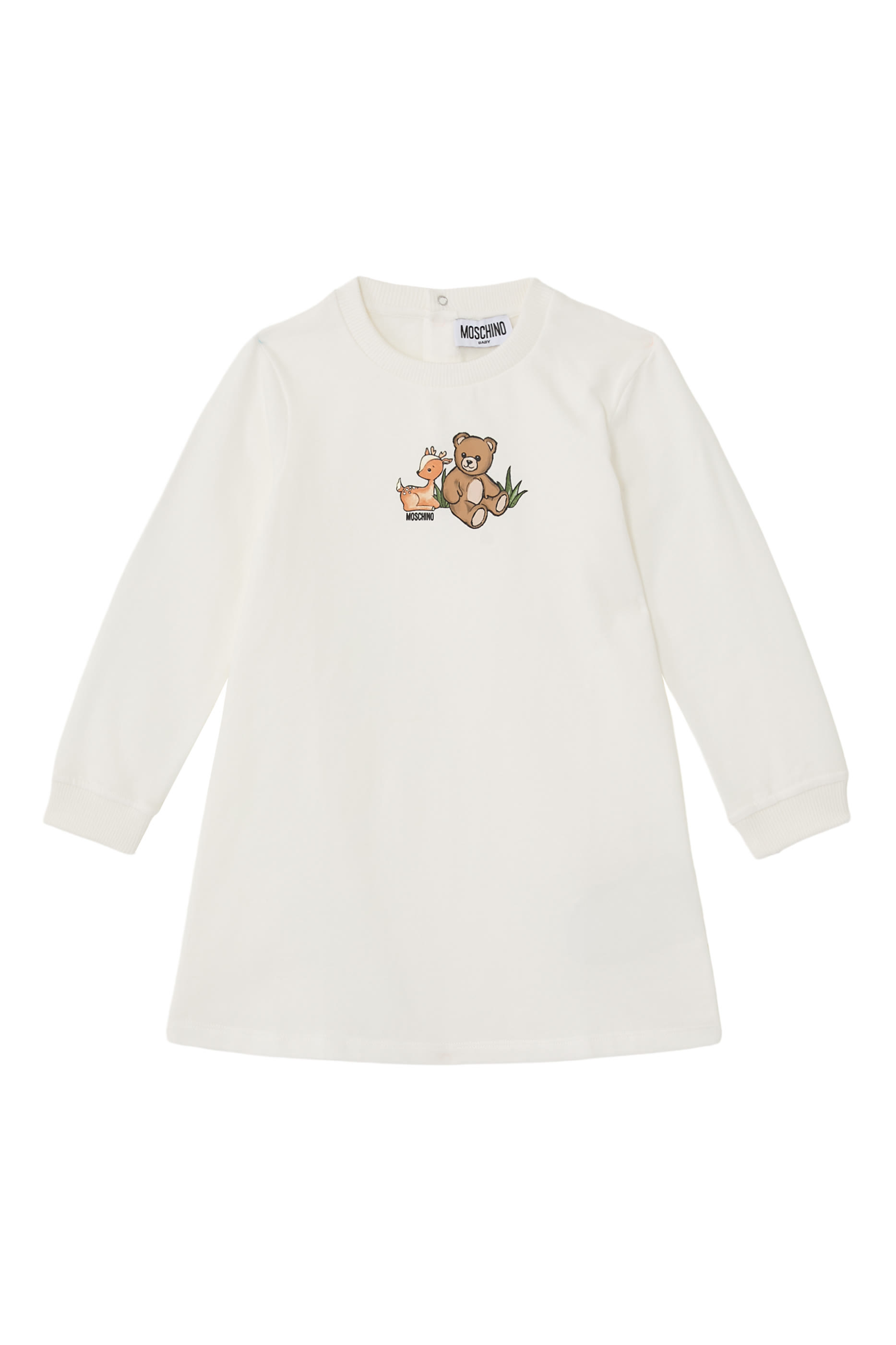  فستان بلاش مزين بطبعة الدب تيدي قطن للأطفال