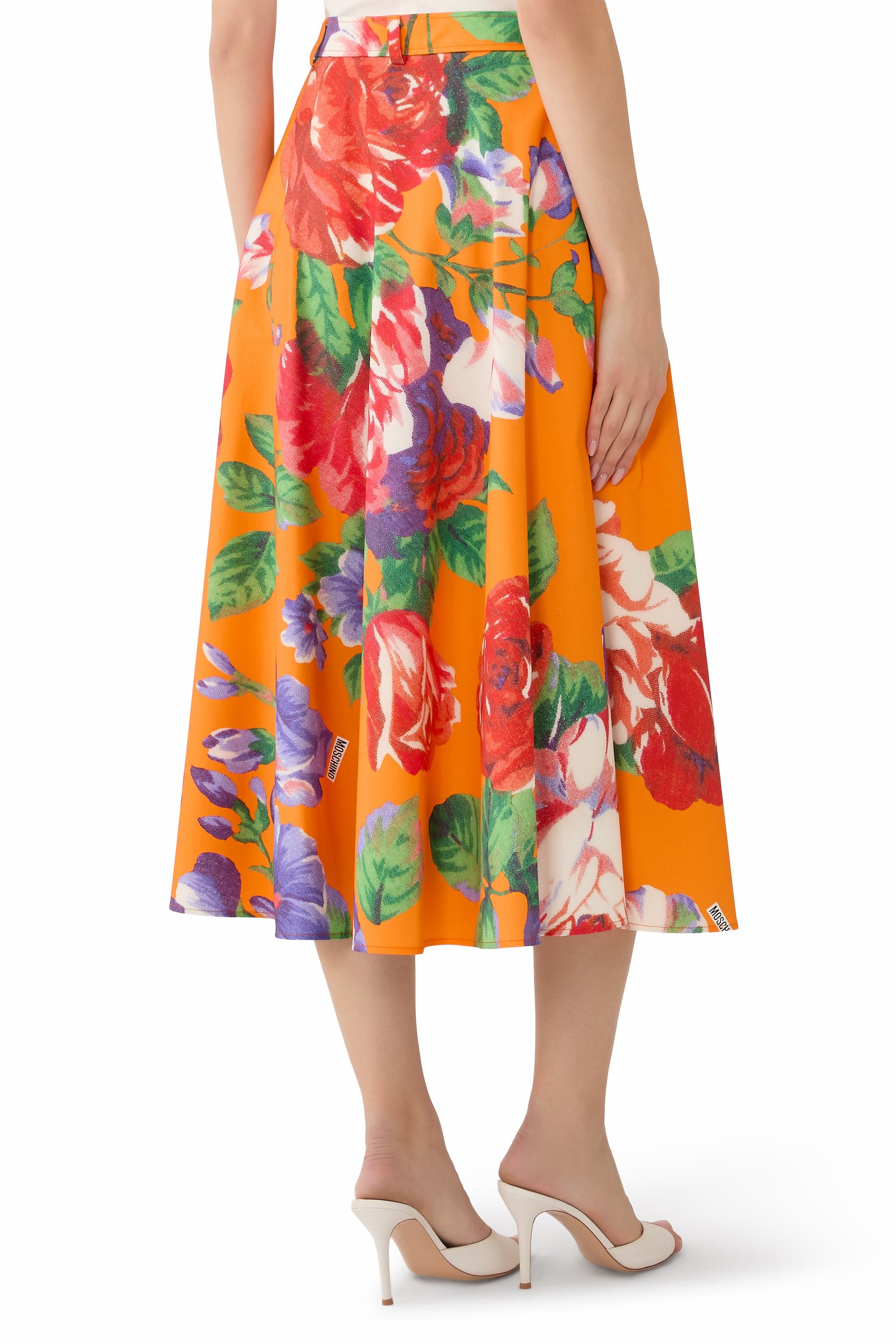 تنورة بطبعات قطن مطاطي