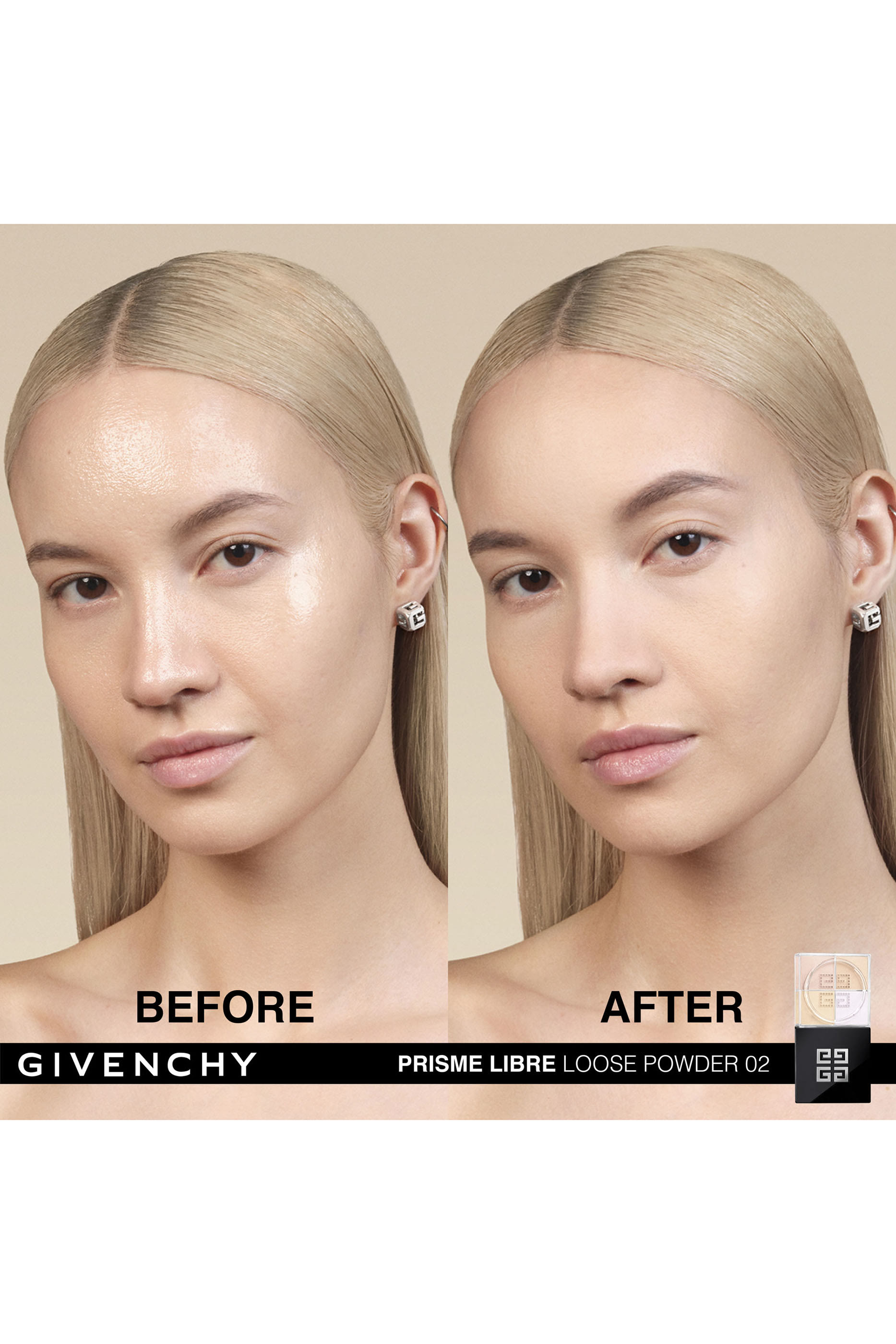 بودرة سائبة بريسم ليبر بأربعة ألوان صغيرة الحجم