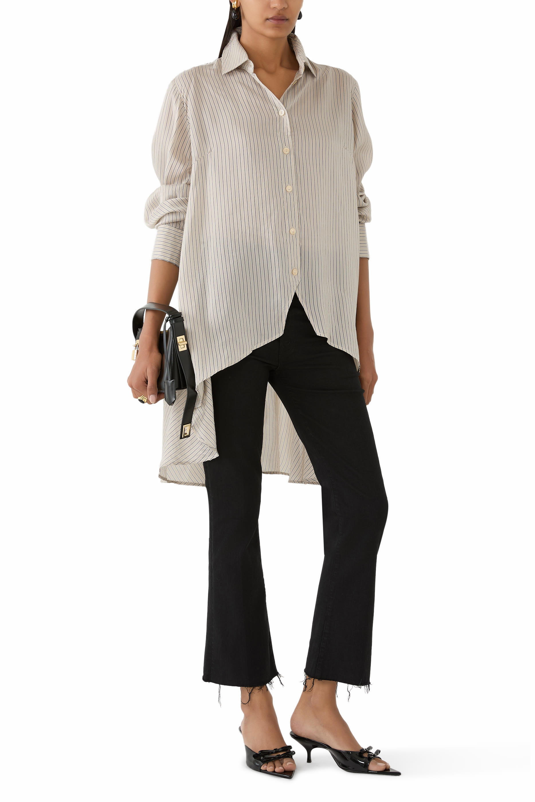 بنطال جينز هاسلر بطول الكاحل وتفاصيل منسلة