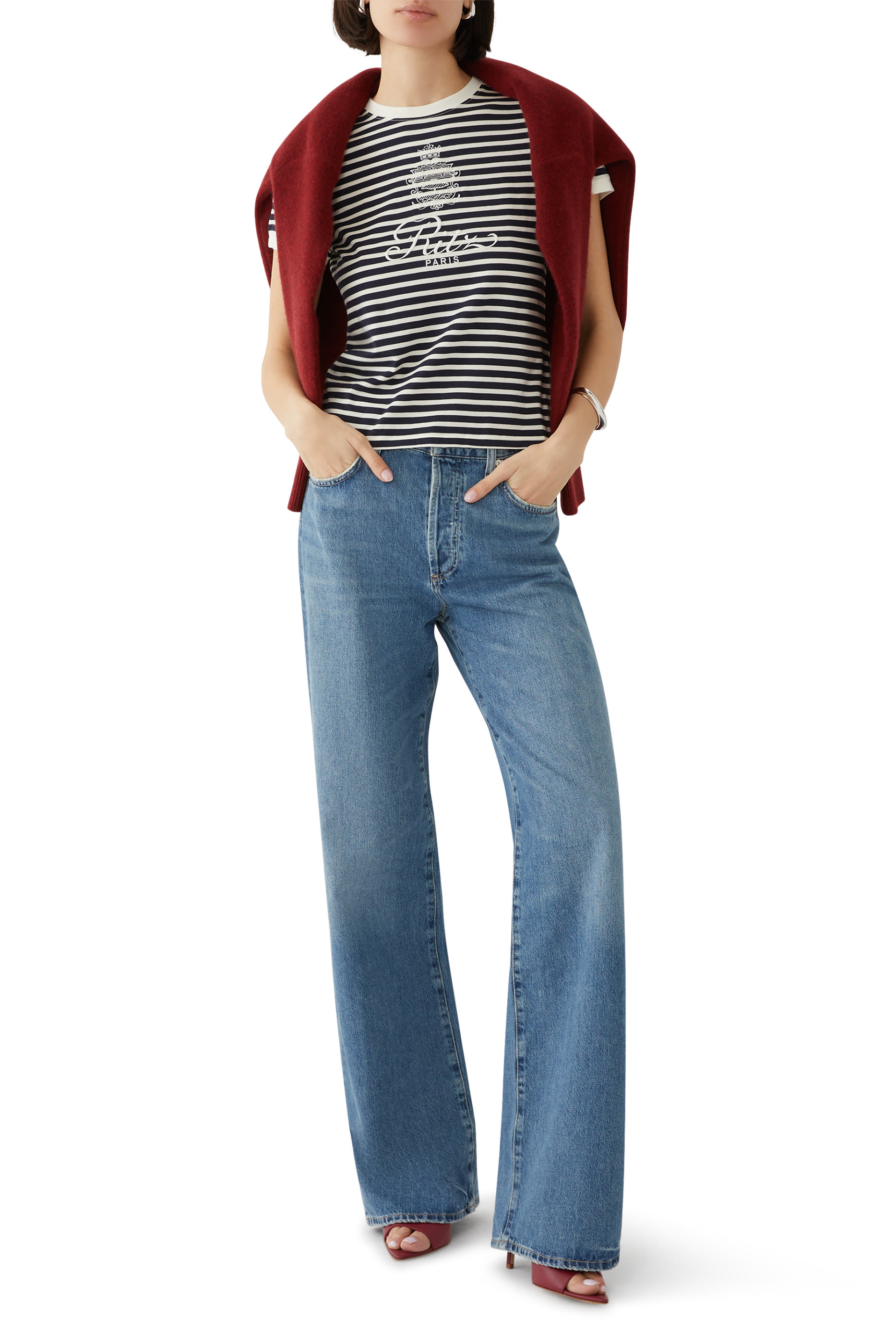 تيشيرت ريتز بنقشة مخططة