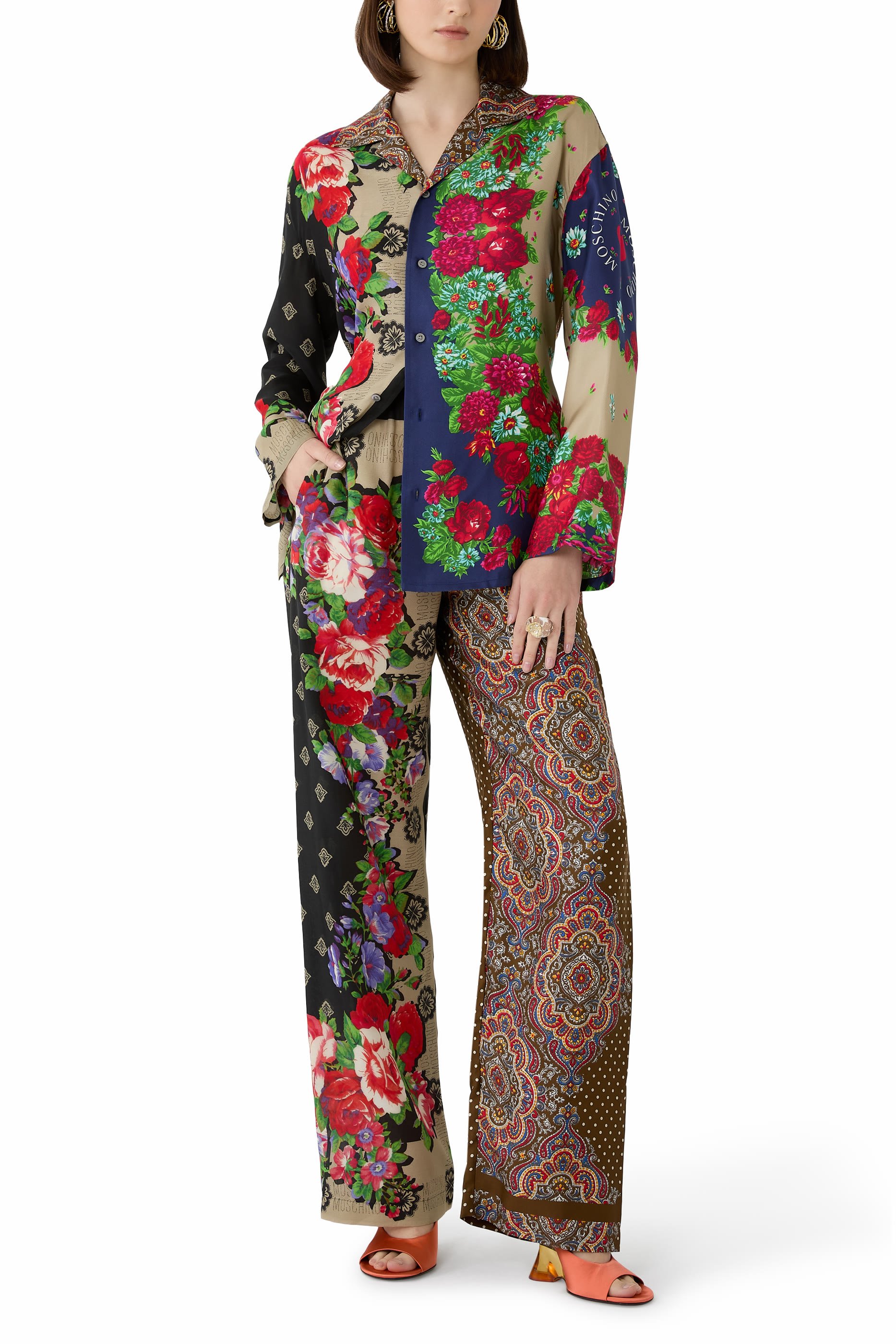 قميص بنقشة حرير