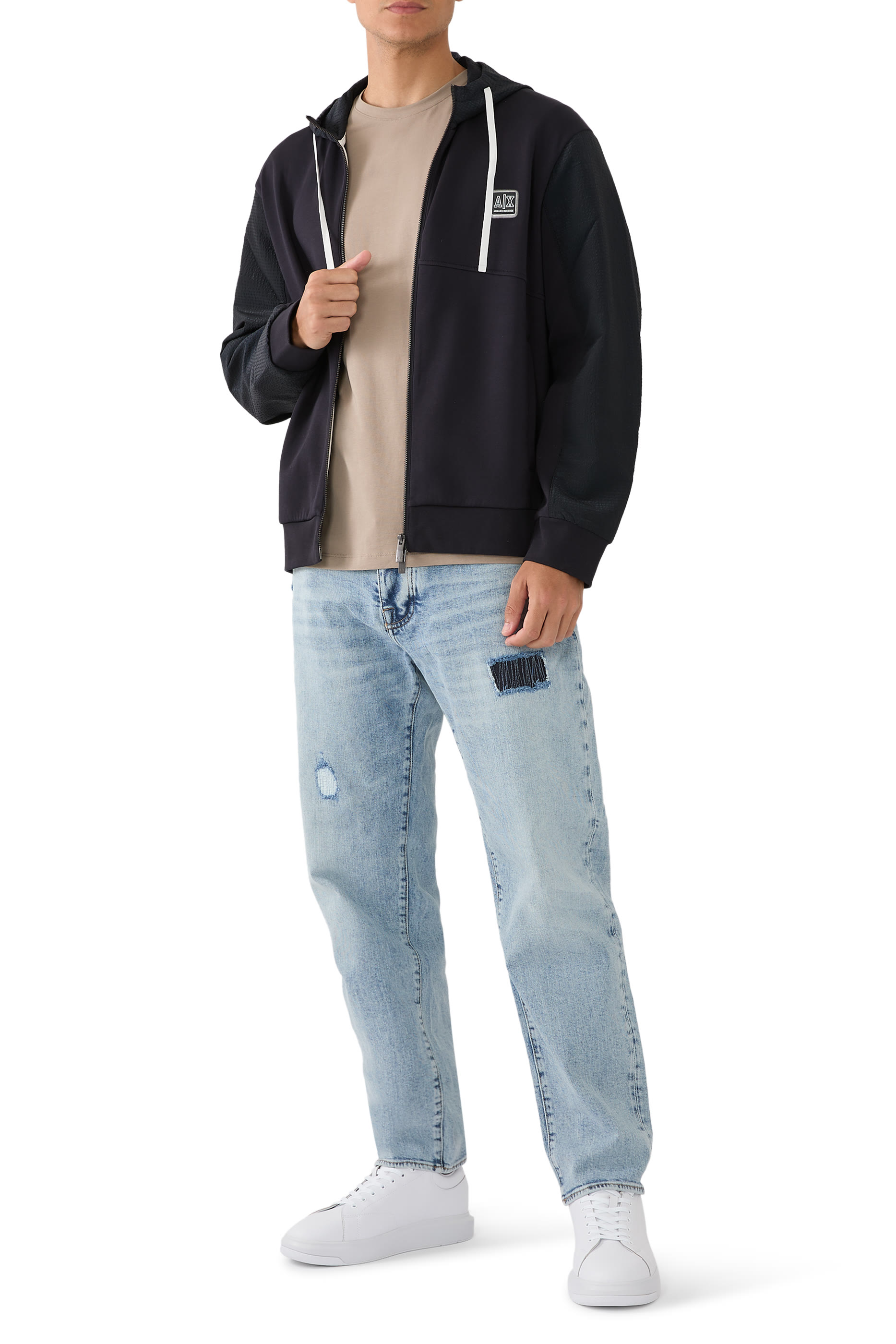 هودي بسحاب ورقعة شعار الماركة