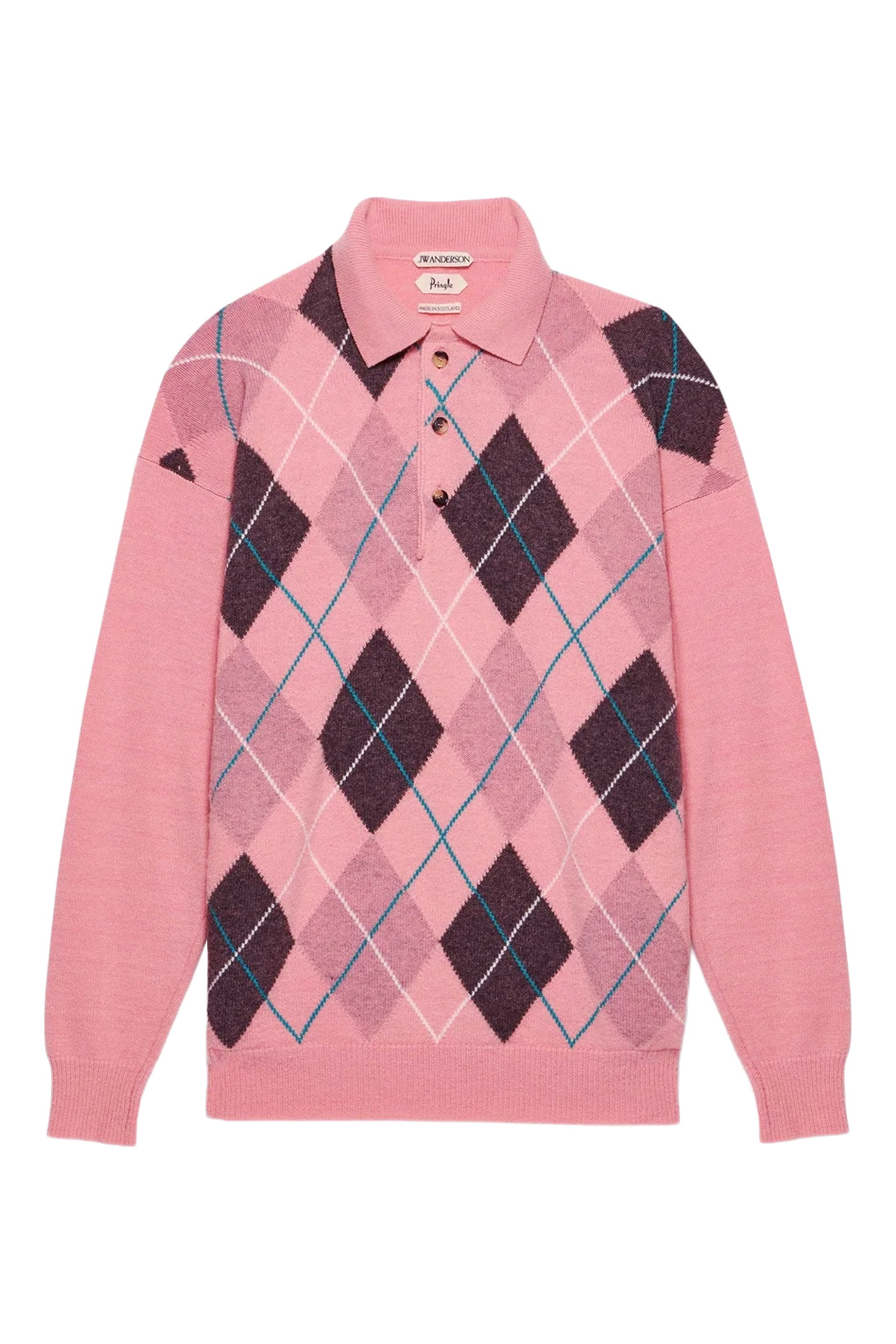 سترة بولو x برينغل بنقشة أرغايل للرجال 